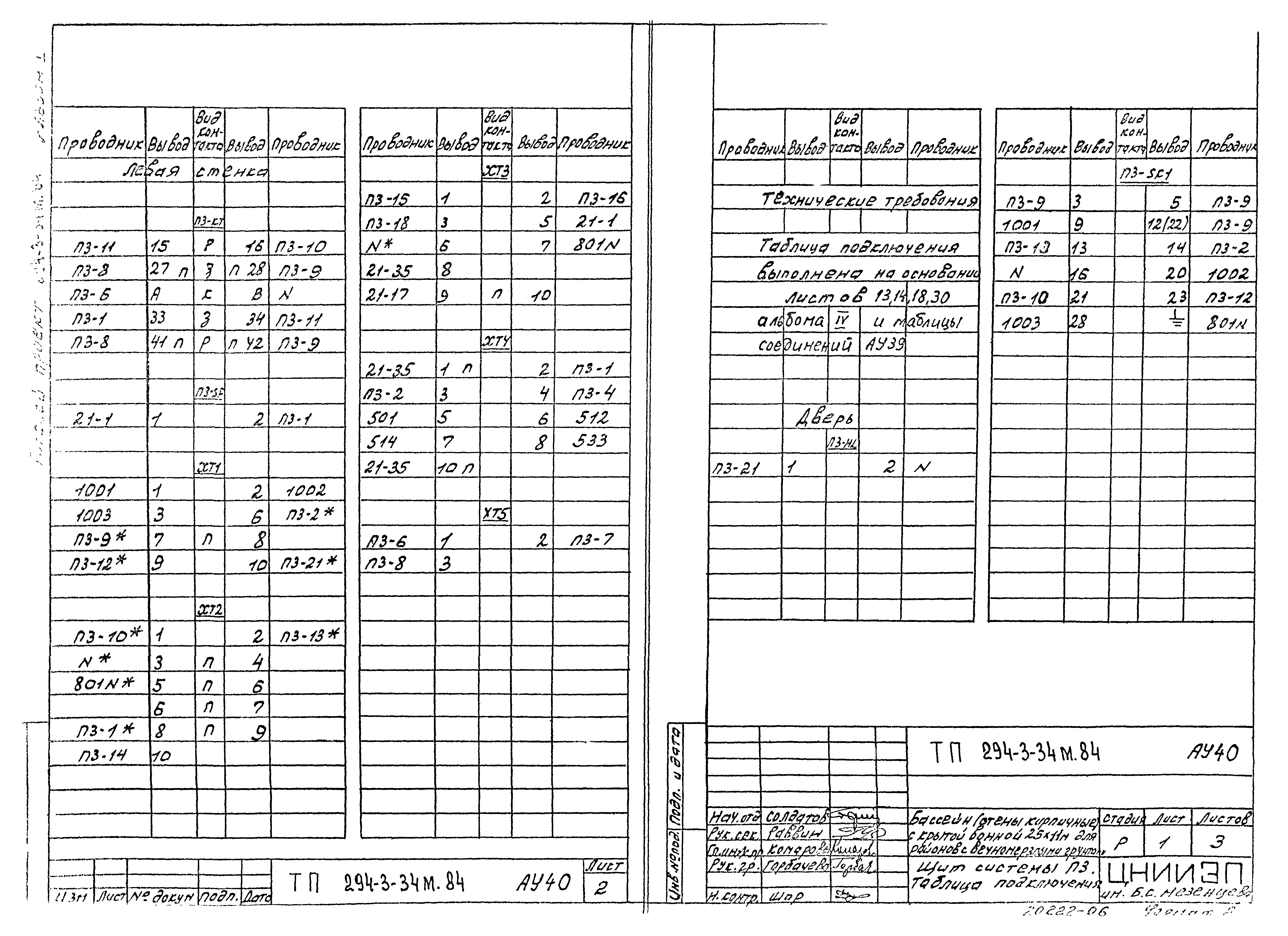 Типовой проект 294-3-34м.84