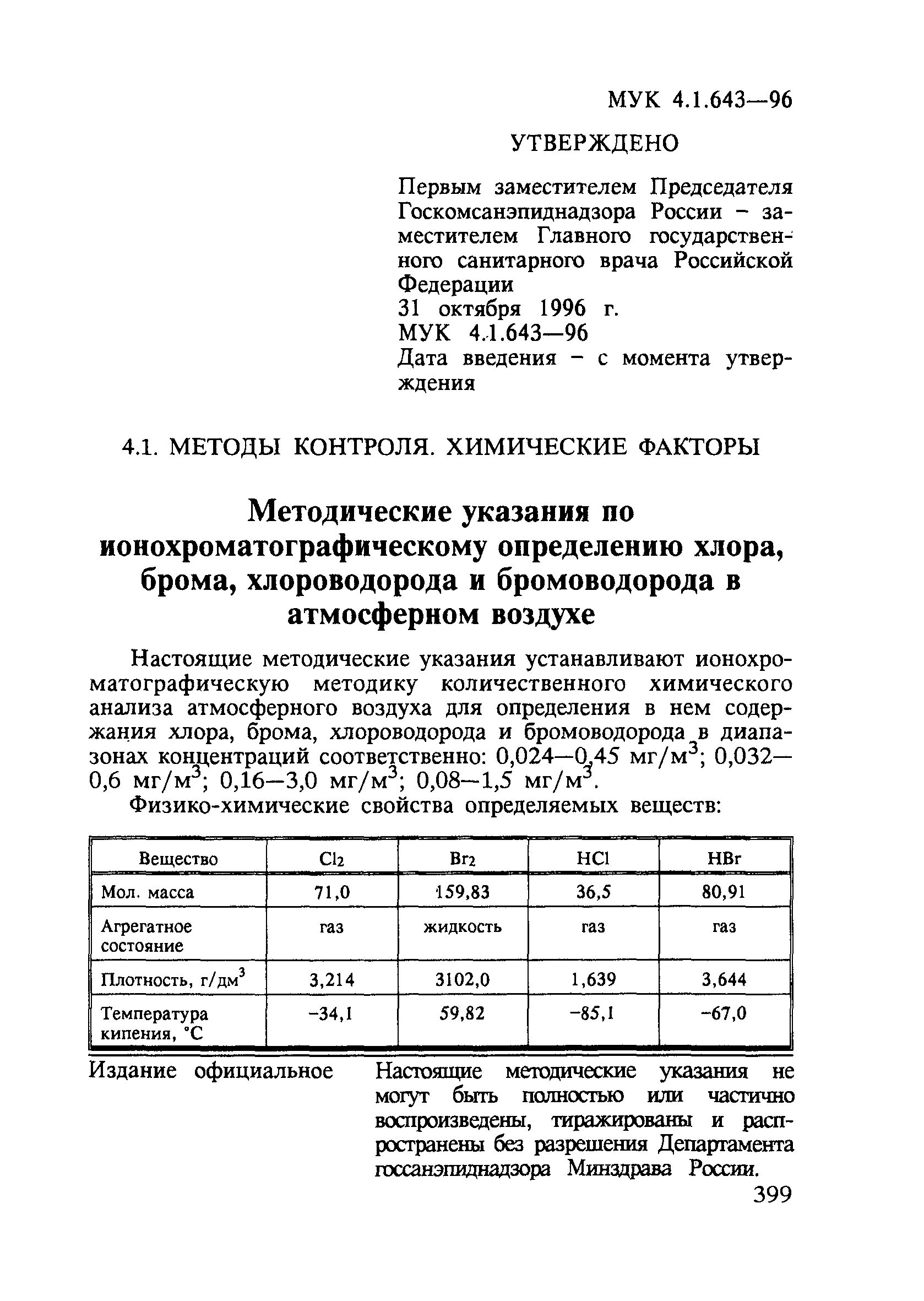 МУК 4.1.643-96