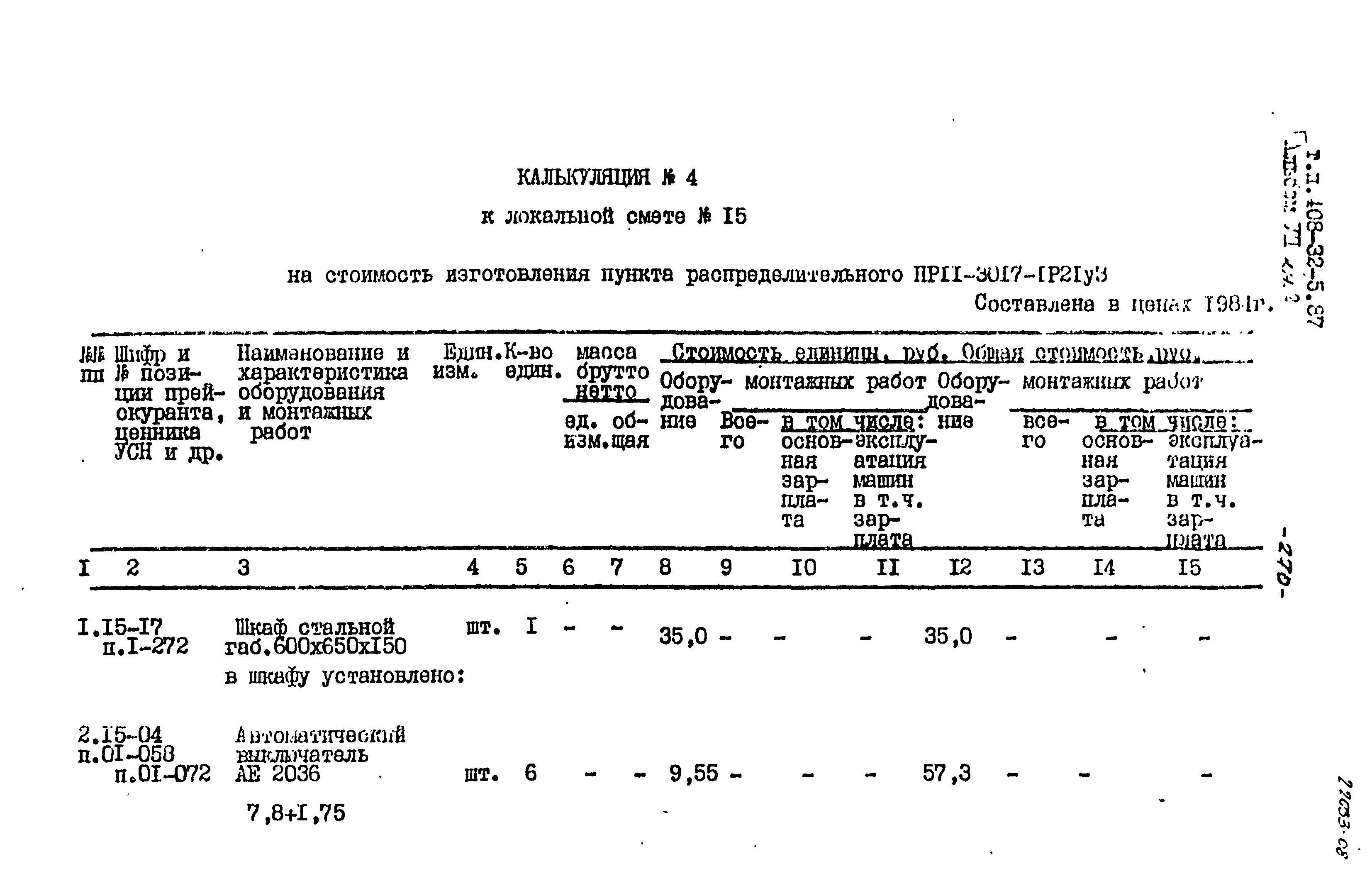 Типовой проект 408-32-5.87