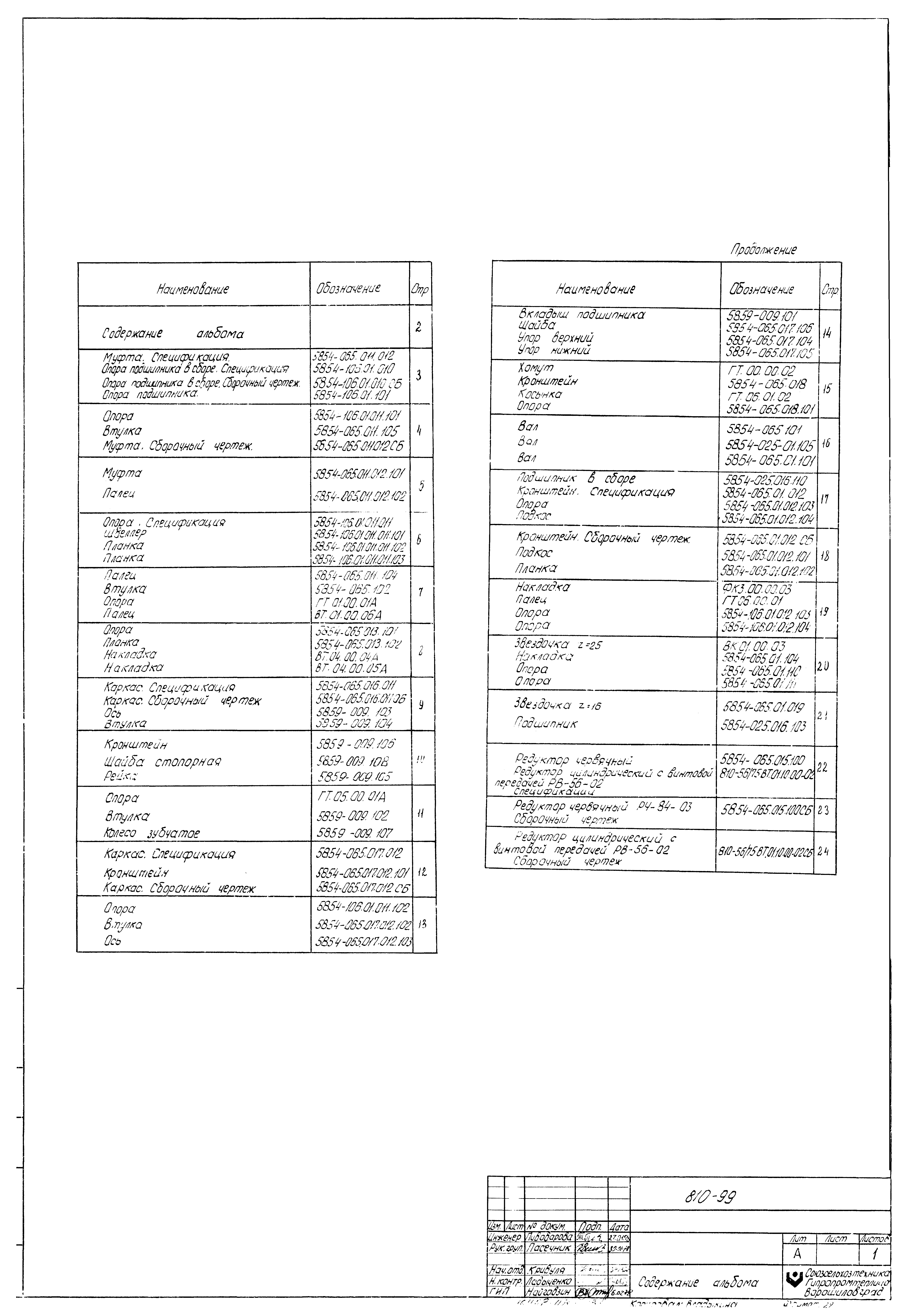 Типовой проект 810-99