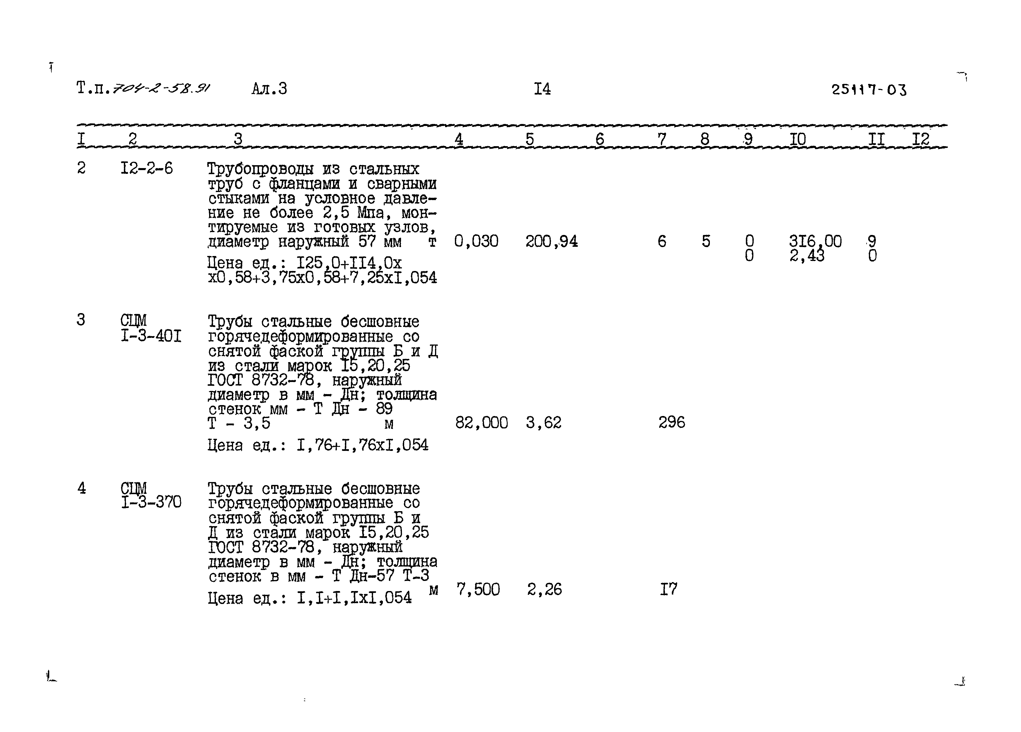 Типовой проект 704-2-58.91