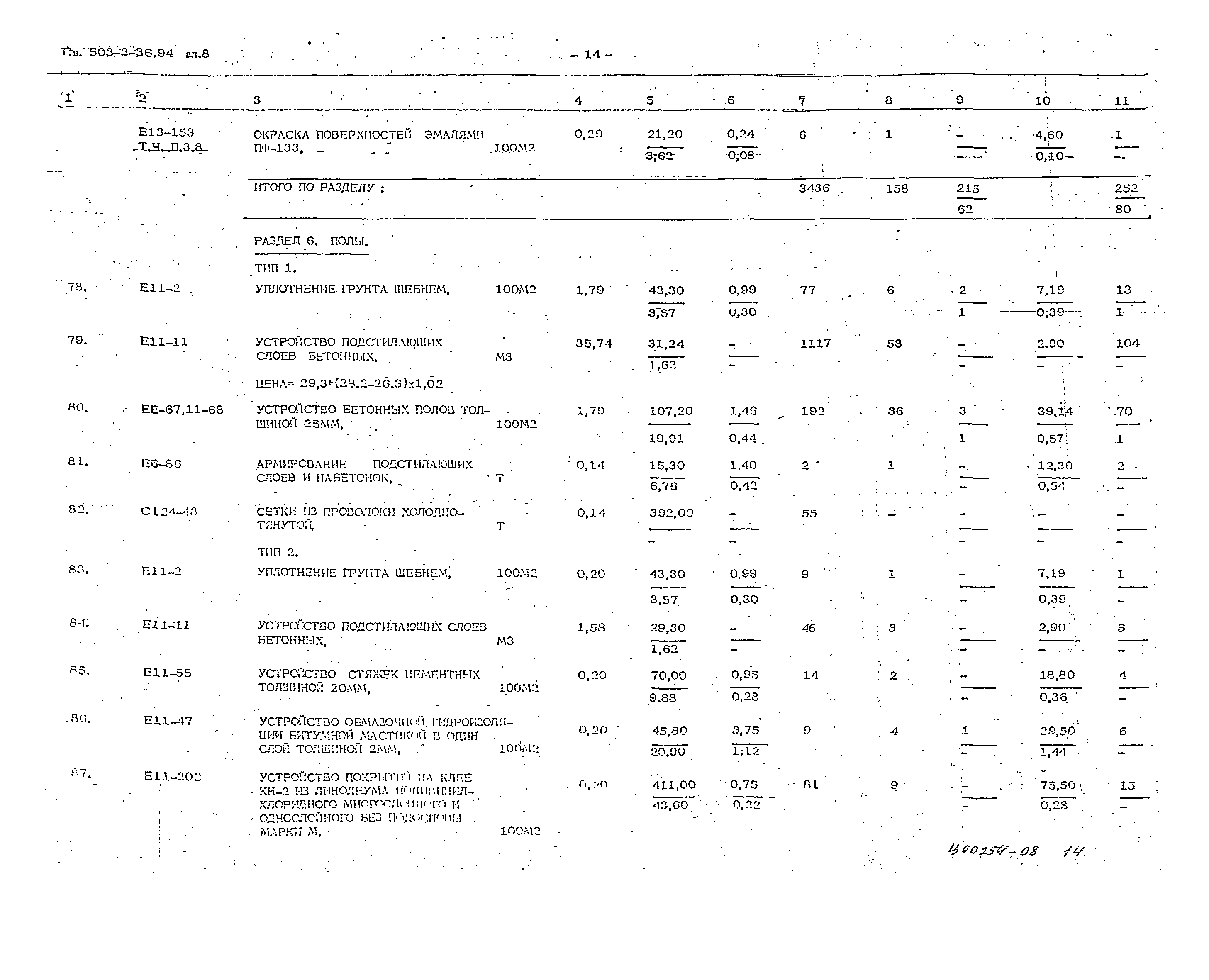 Типовой проект 503-3-36.94