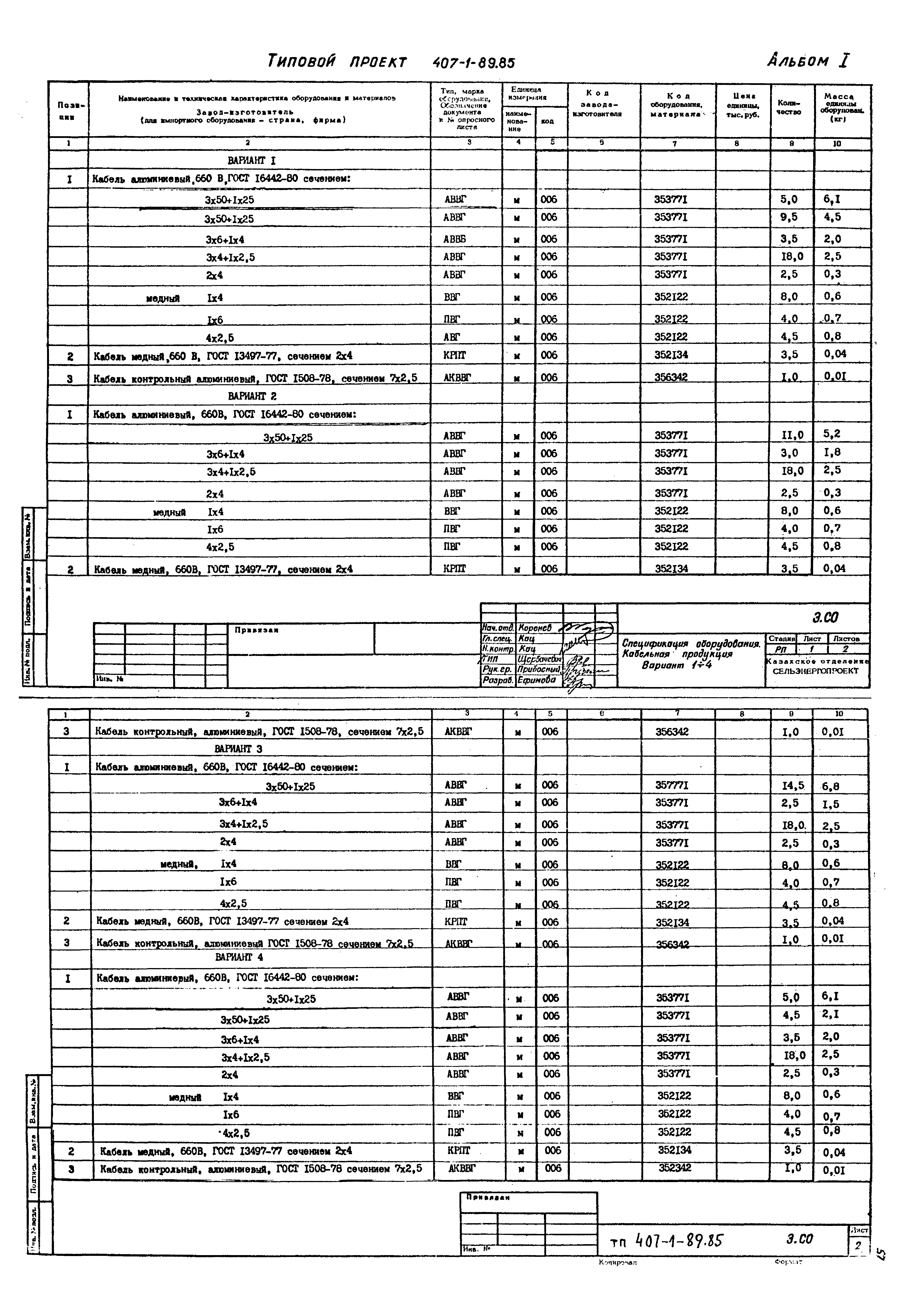 Типовой проект 407-1-89.85