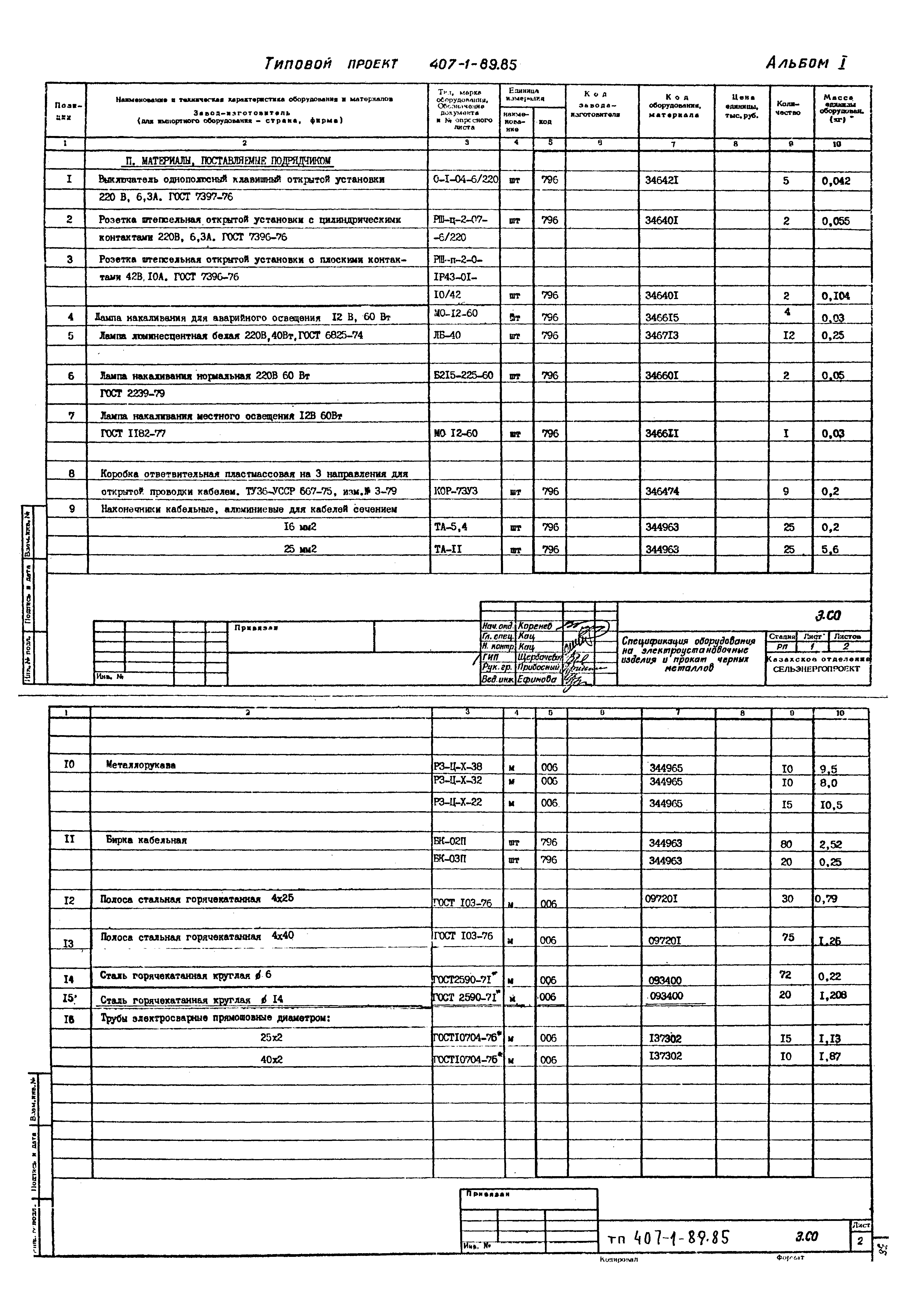 Типовой проект 407-1-89.85