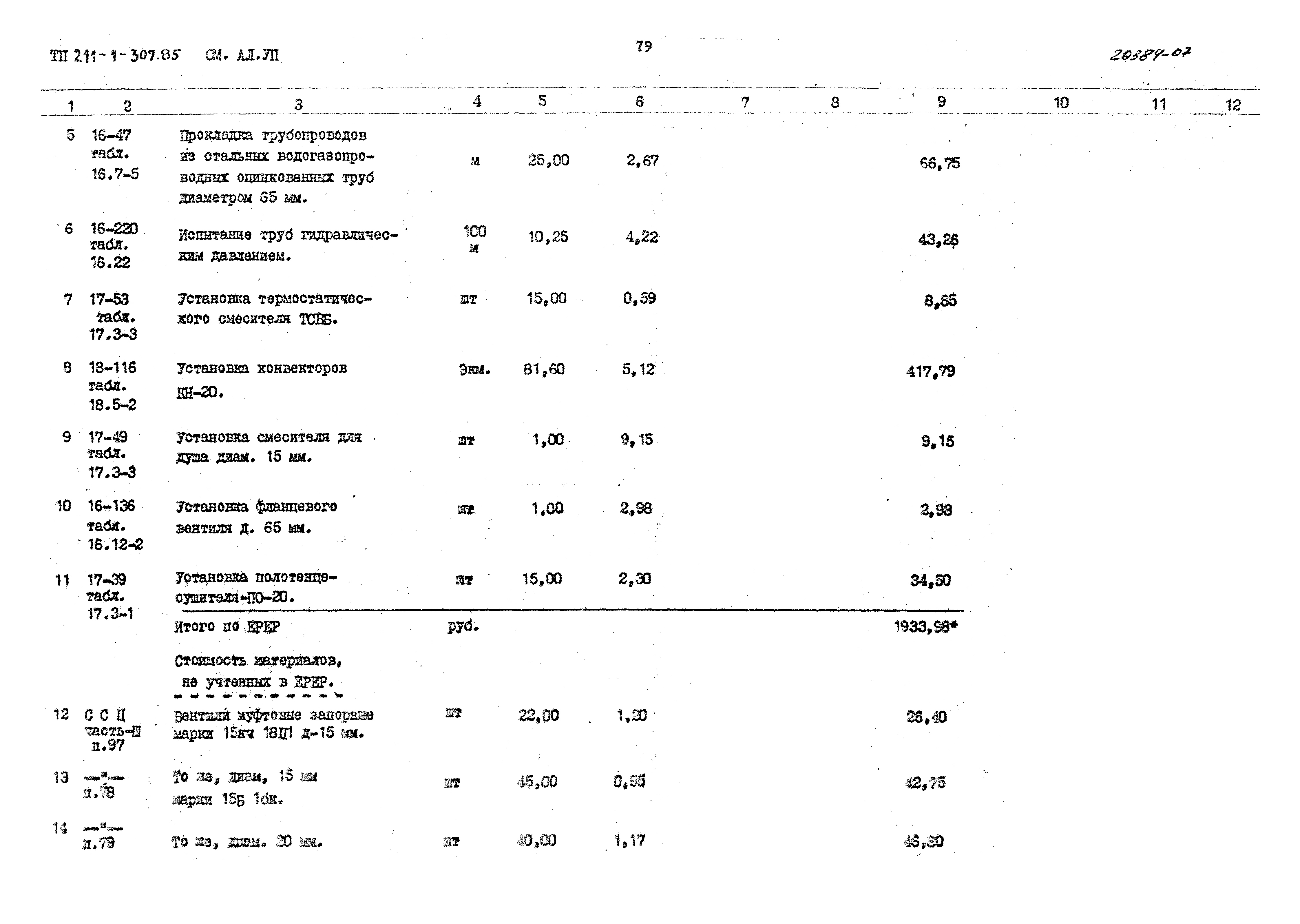 Типовой проект 211-1-307.85