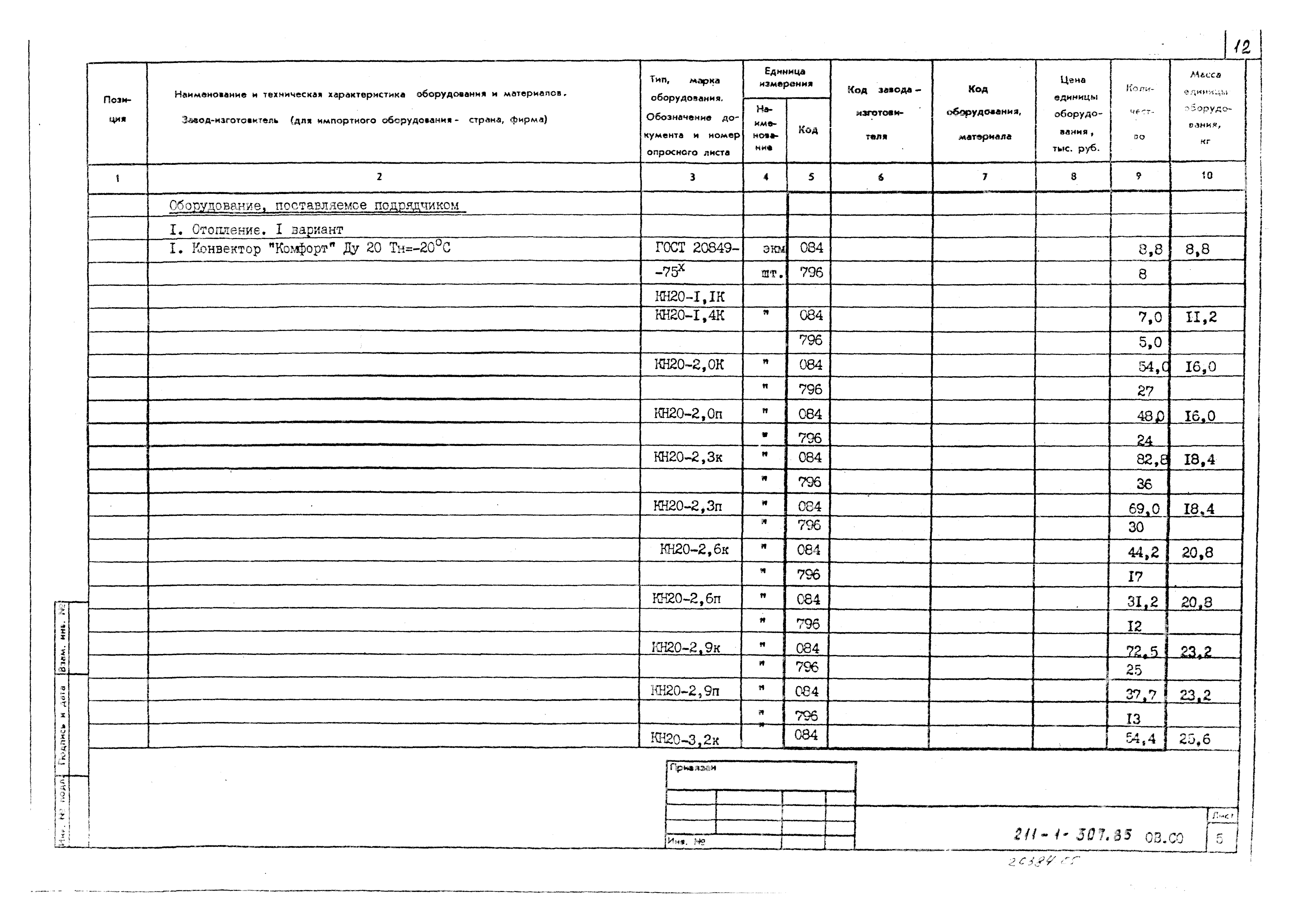 Типовой проект 211-1-307.85