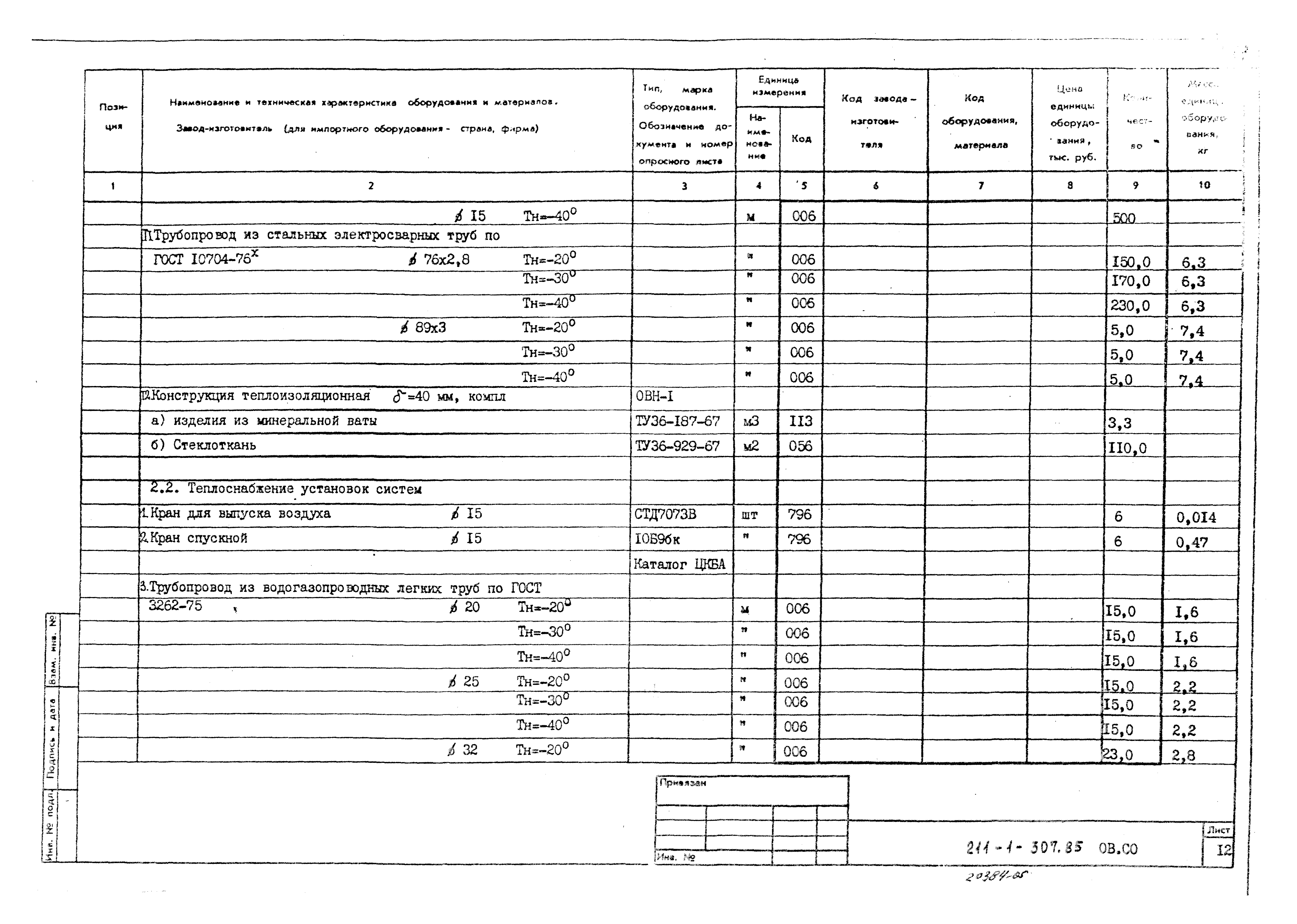 Типовой проект 211-1-307.85