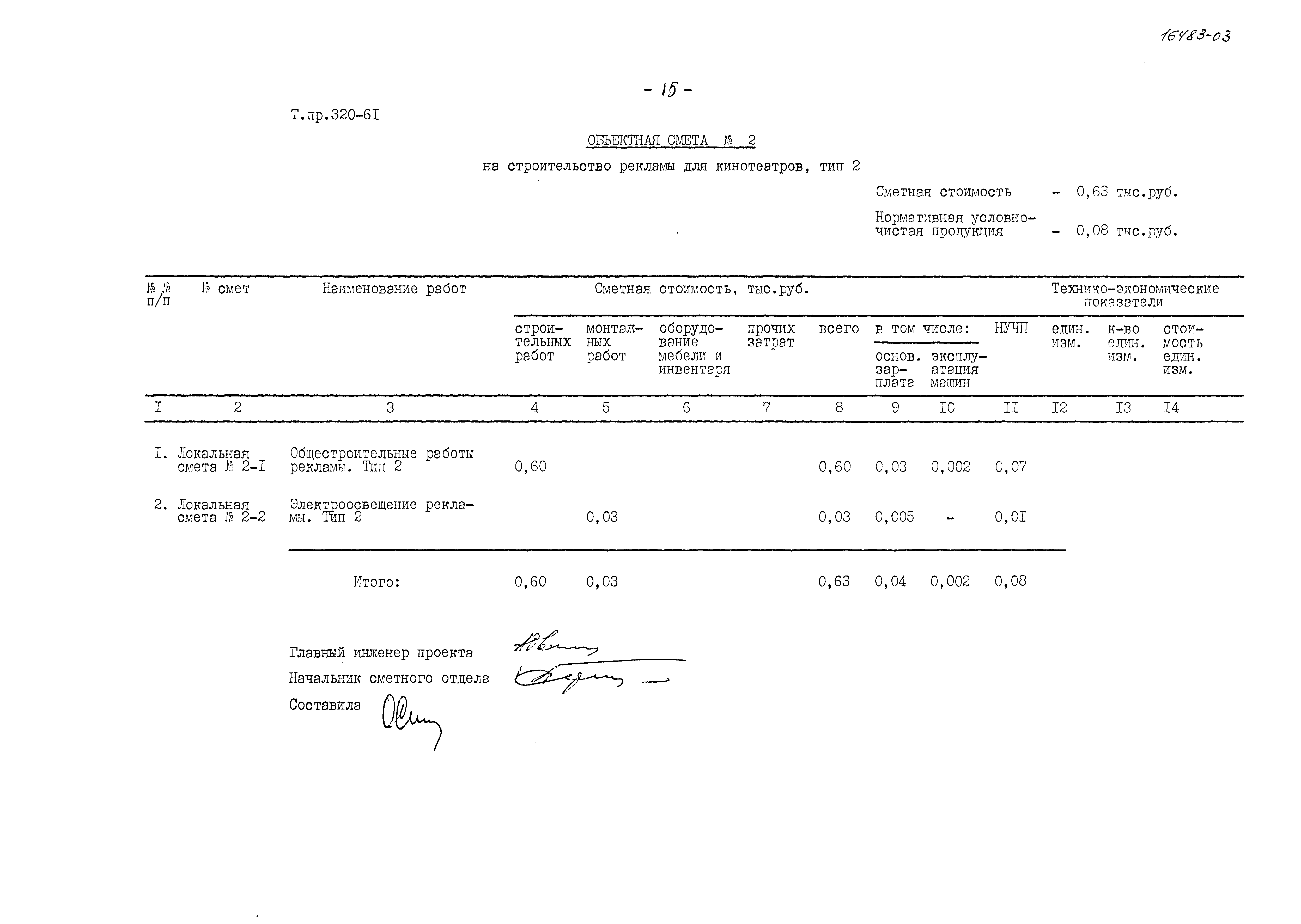 Типовой проект 320-61