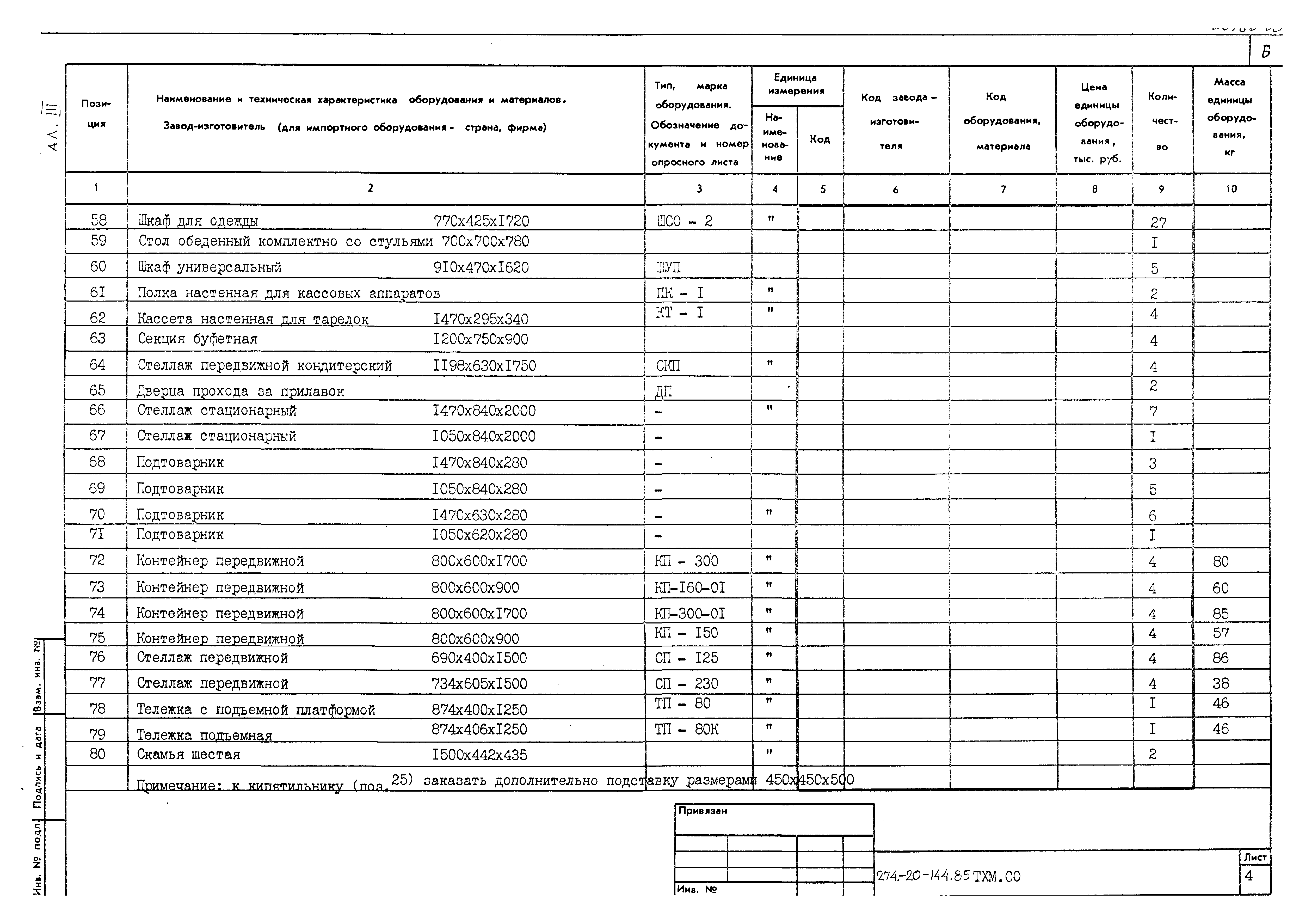 Типовой проект 274-20-144.85