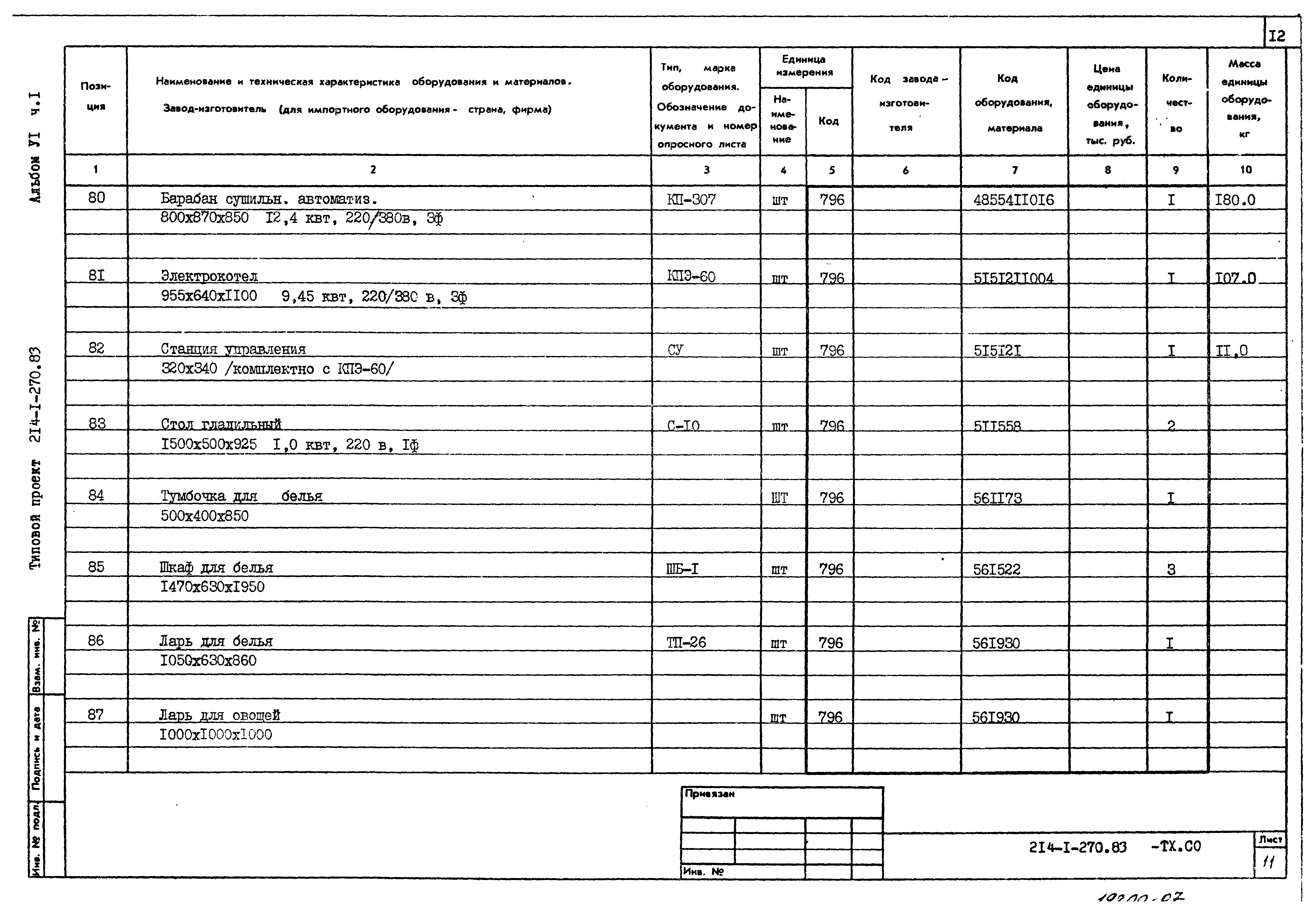 Типовой проект 214-1-270.83