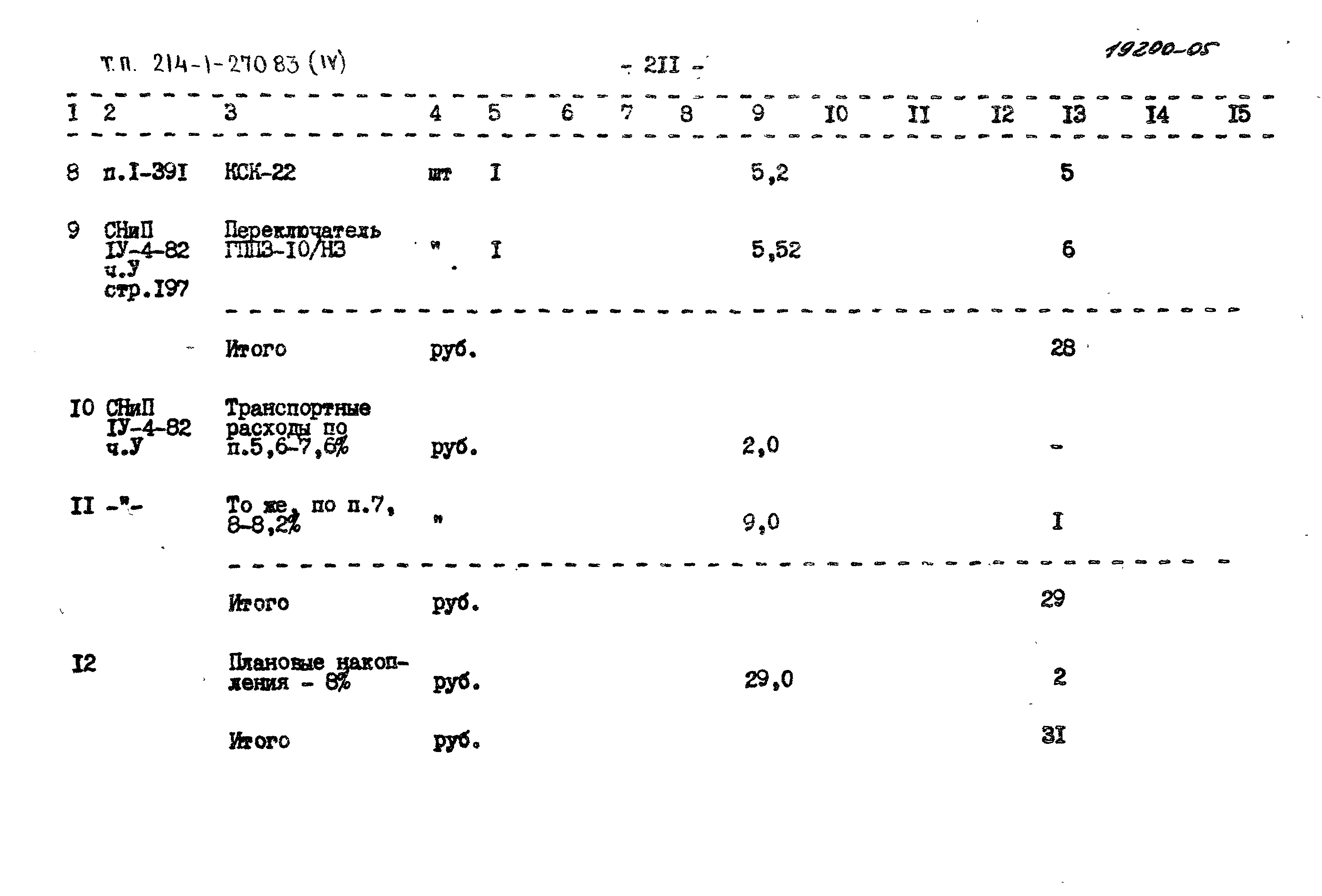 Типовой проект 214-1-270.83