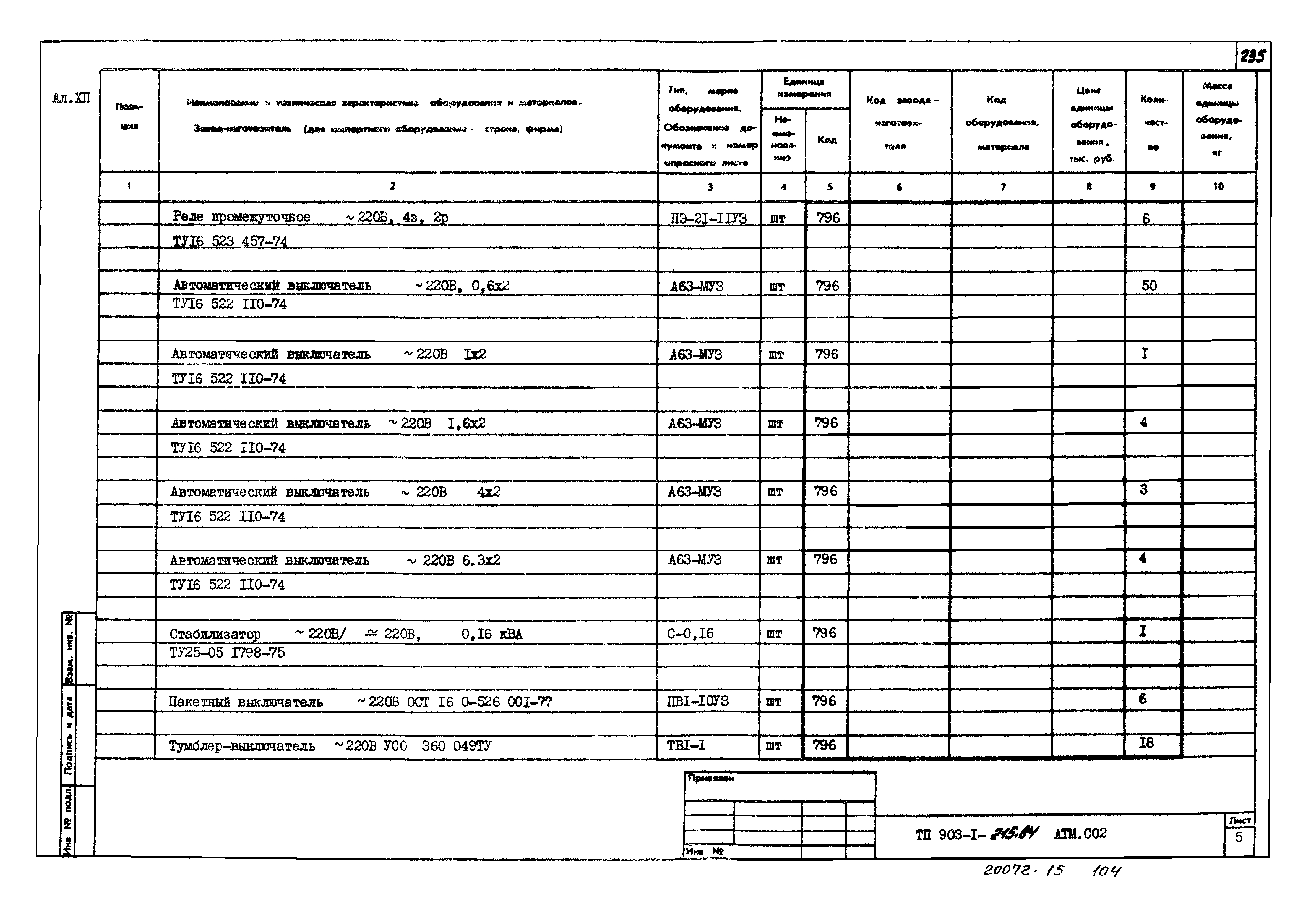 Типовой проект 903-1-215.84