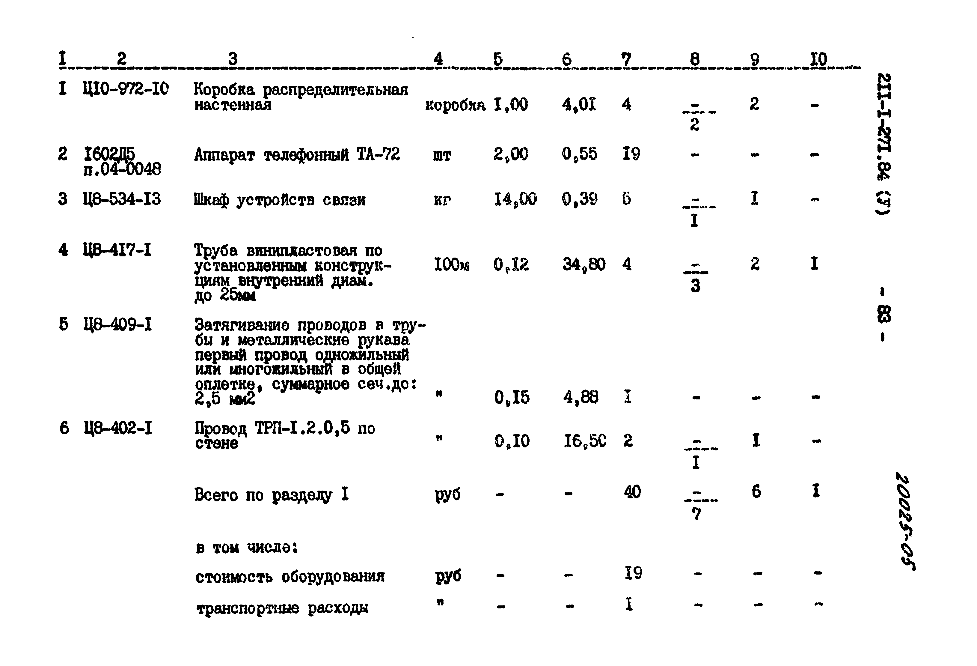 Типовой проект 211-1-271.84