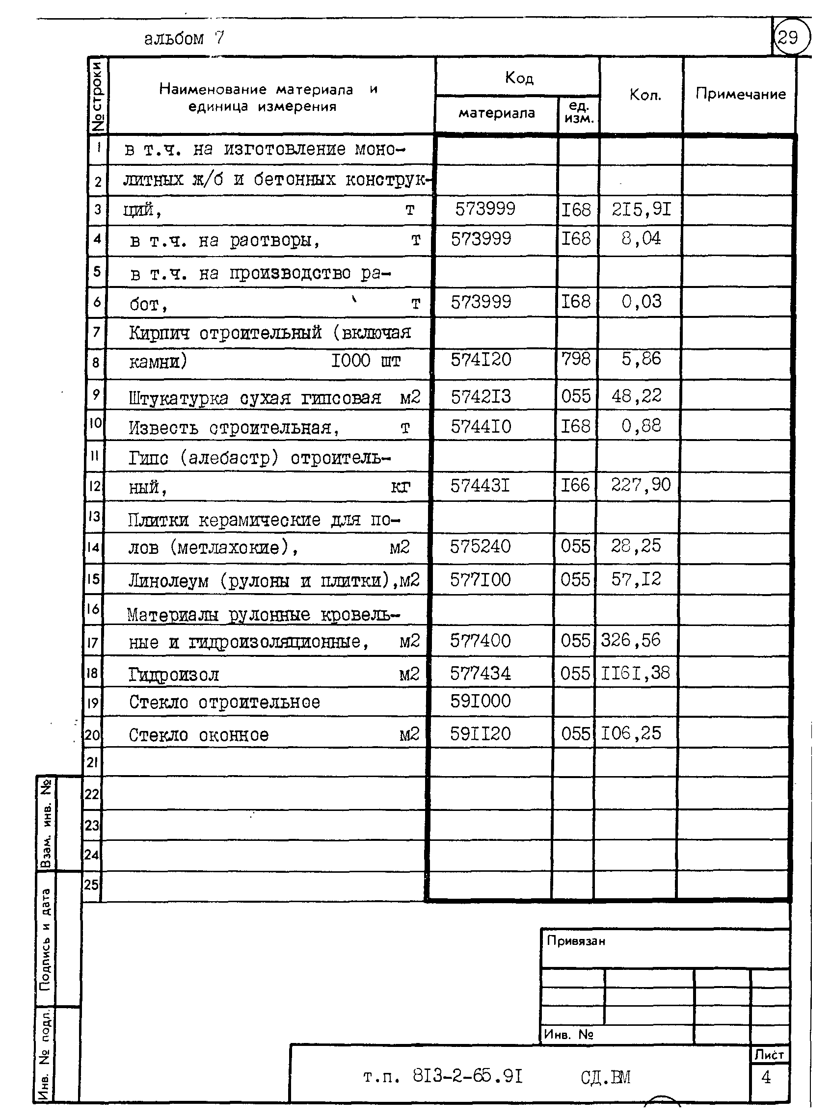 Типовой проект 813-2-65.91