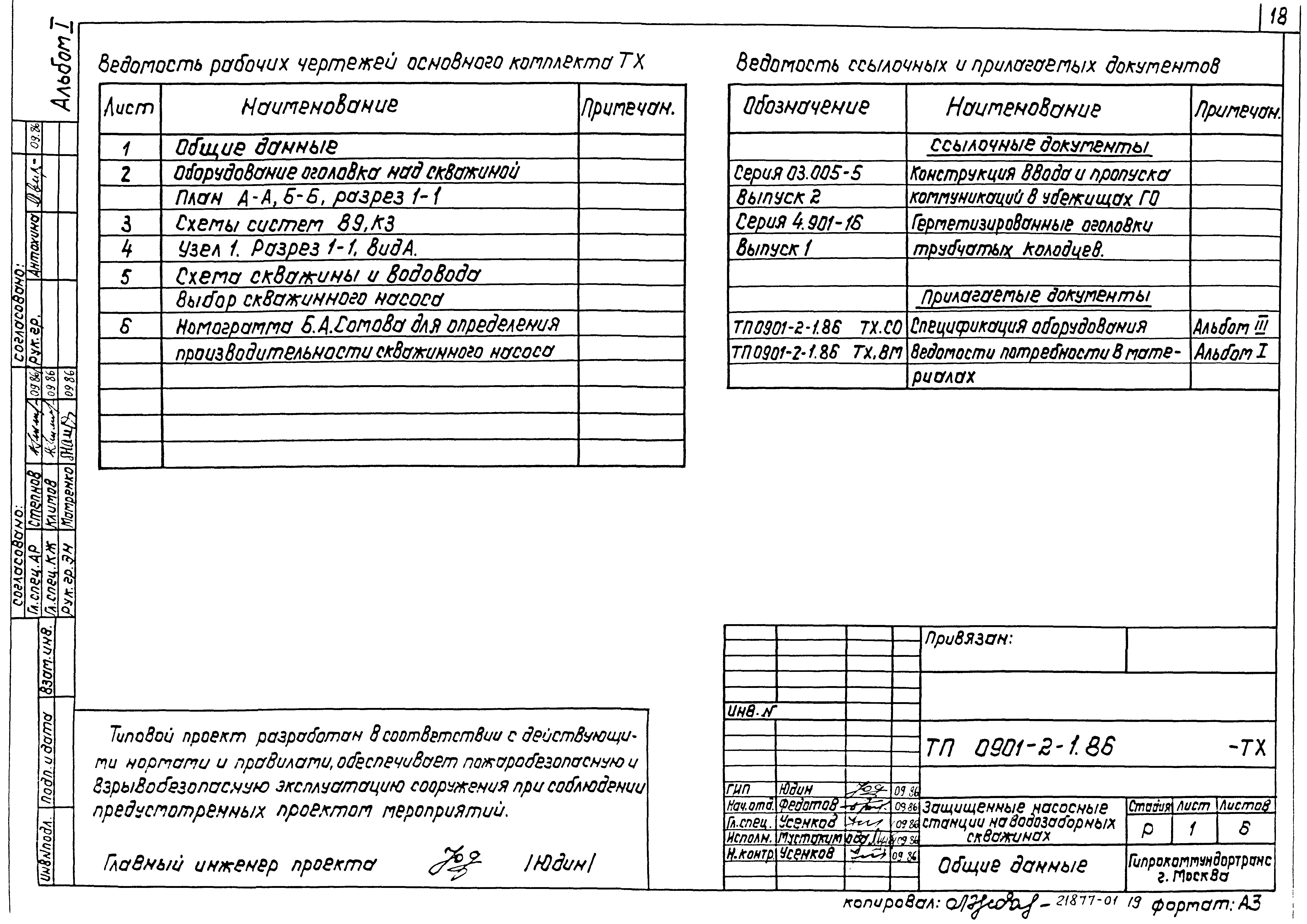 Типовой проект 0901-2-1.86