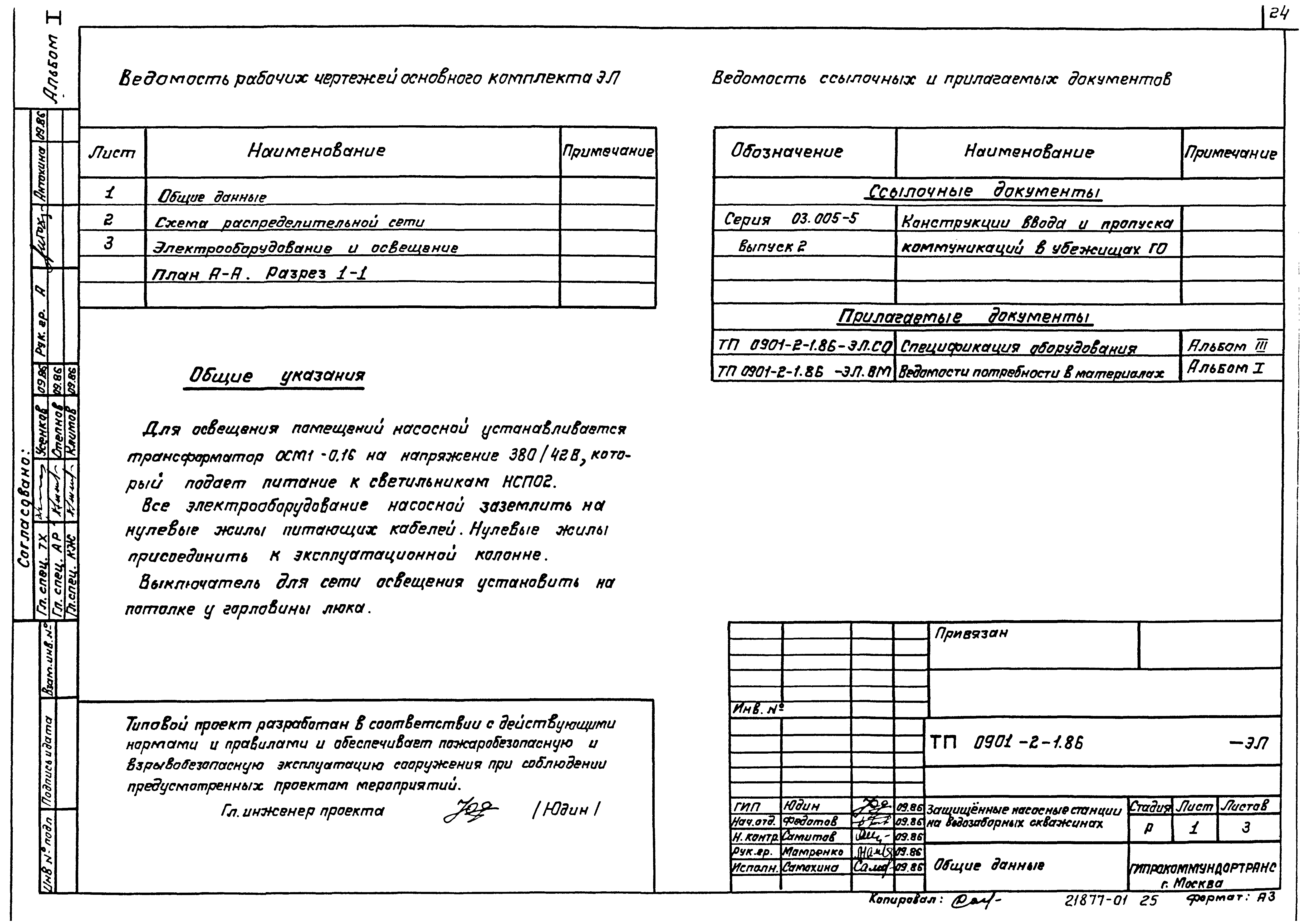 Типовой проект 0901-2-1.86