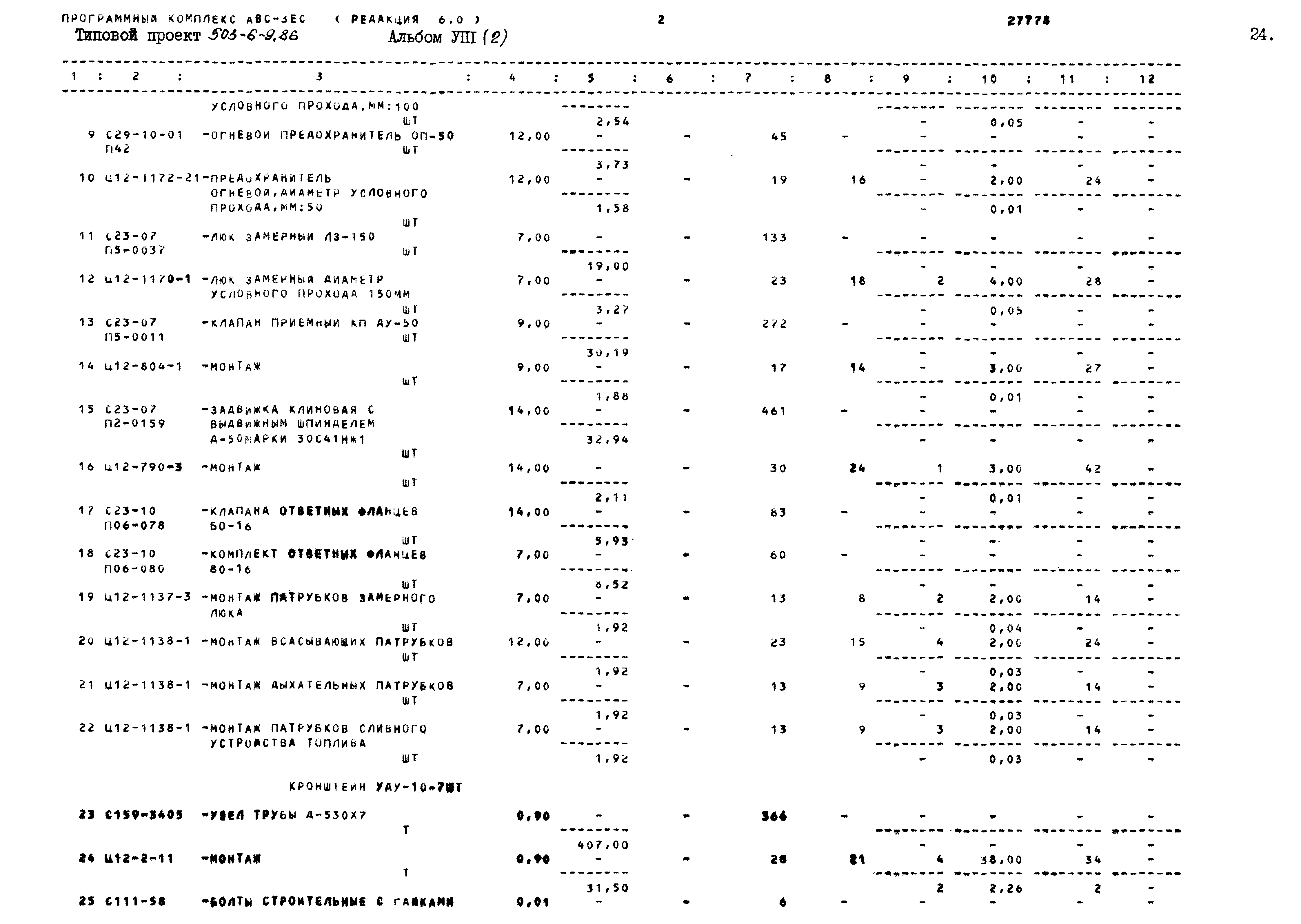 Типовой проект 503-6-9.86