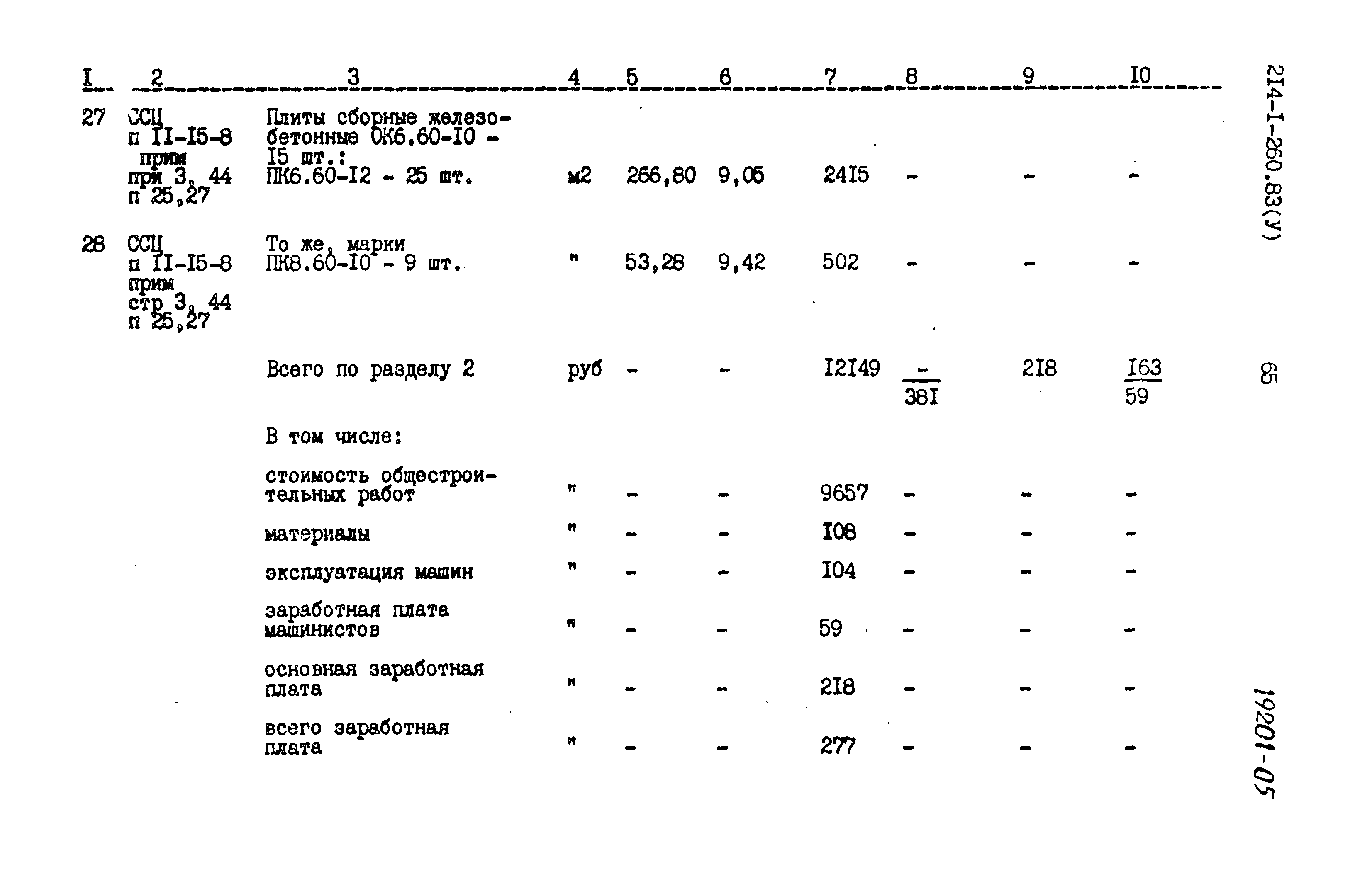 Типовой проект 214-1-260.83