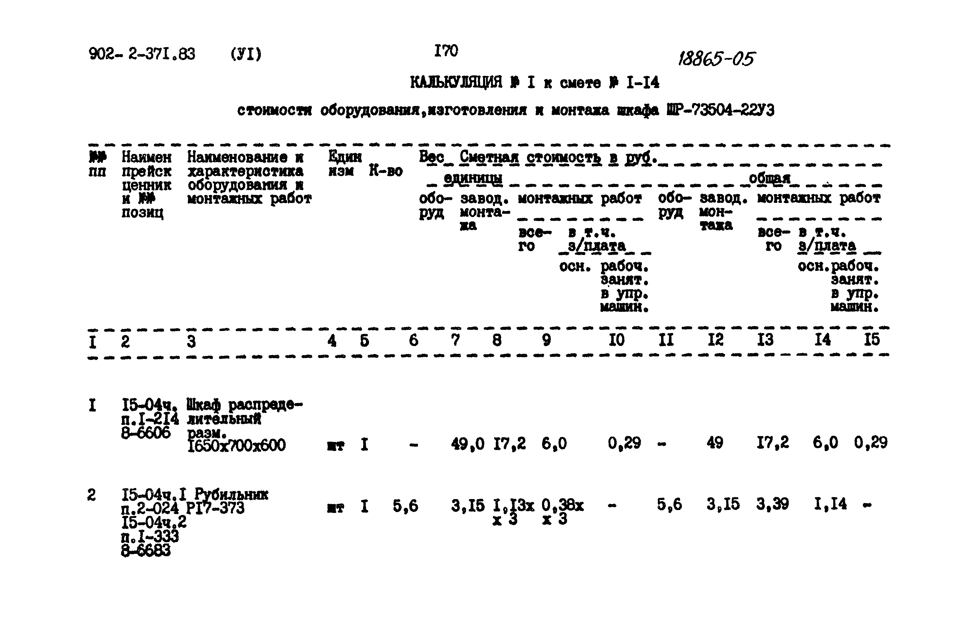 Типовой проект 902-2-371.83