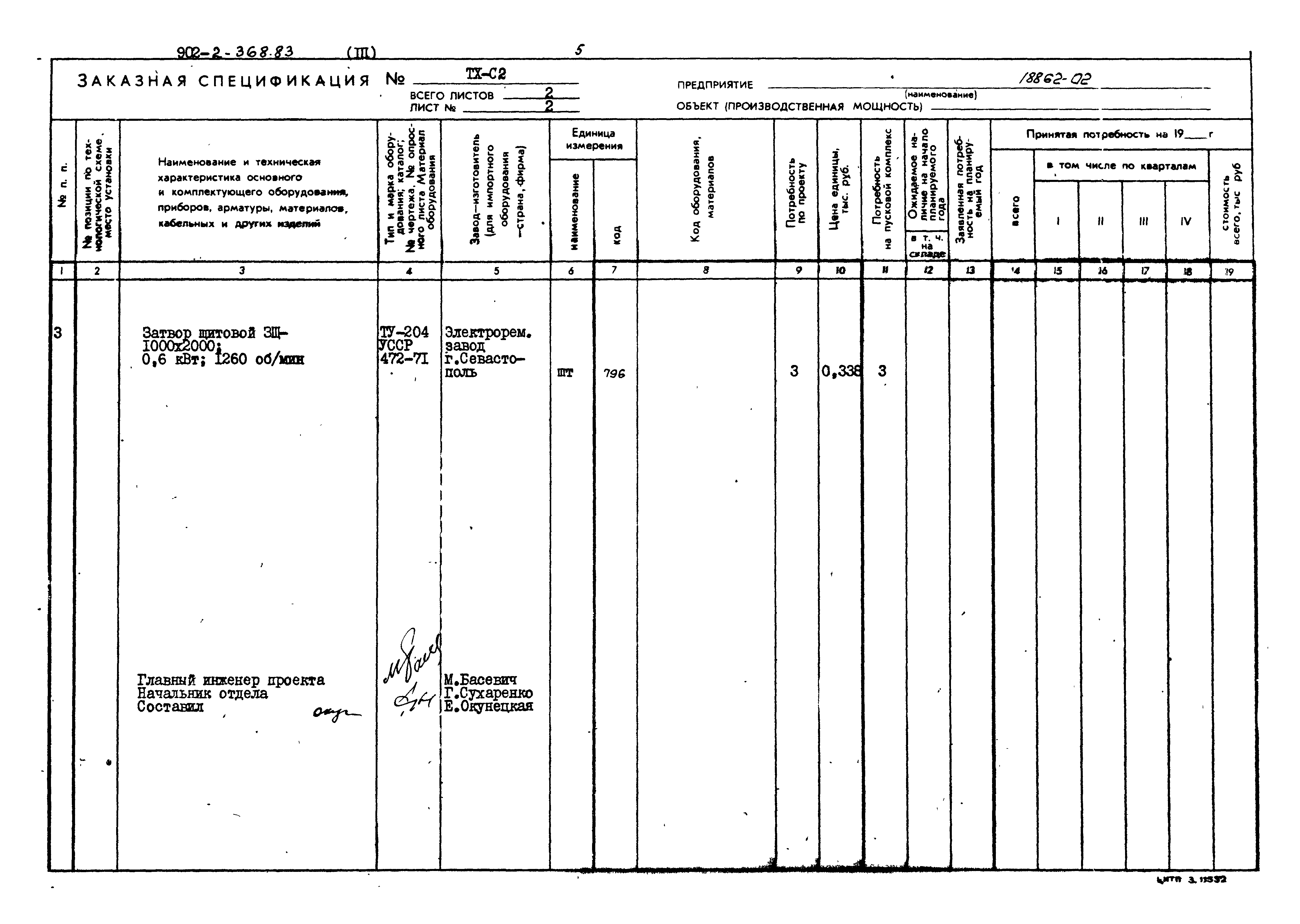 Типовой проект 902-2-368.83