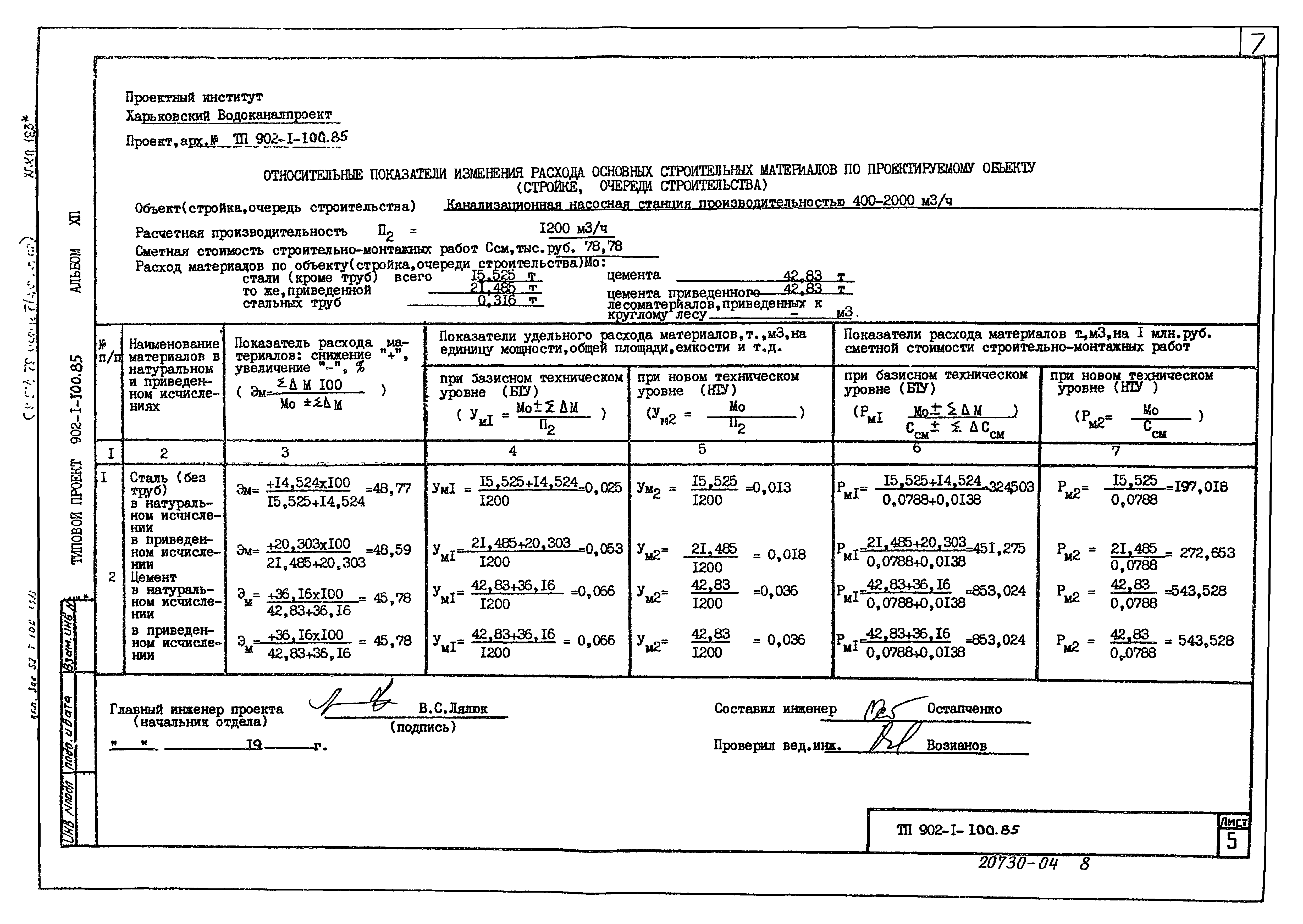 Типовой проект 902-1-103.85