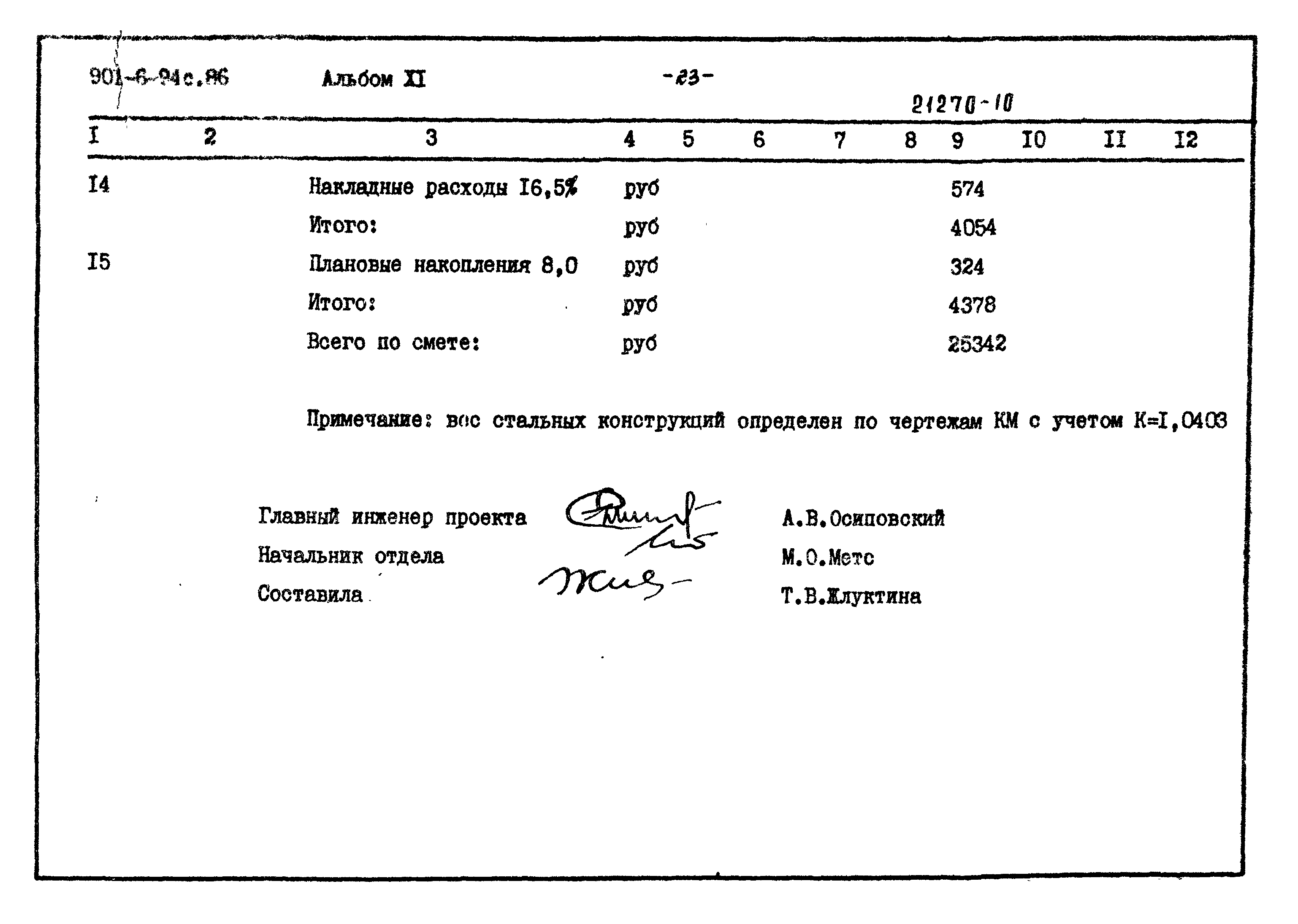 Типовой проект 901-6-94с.86