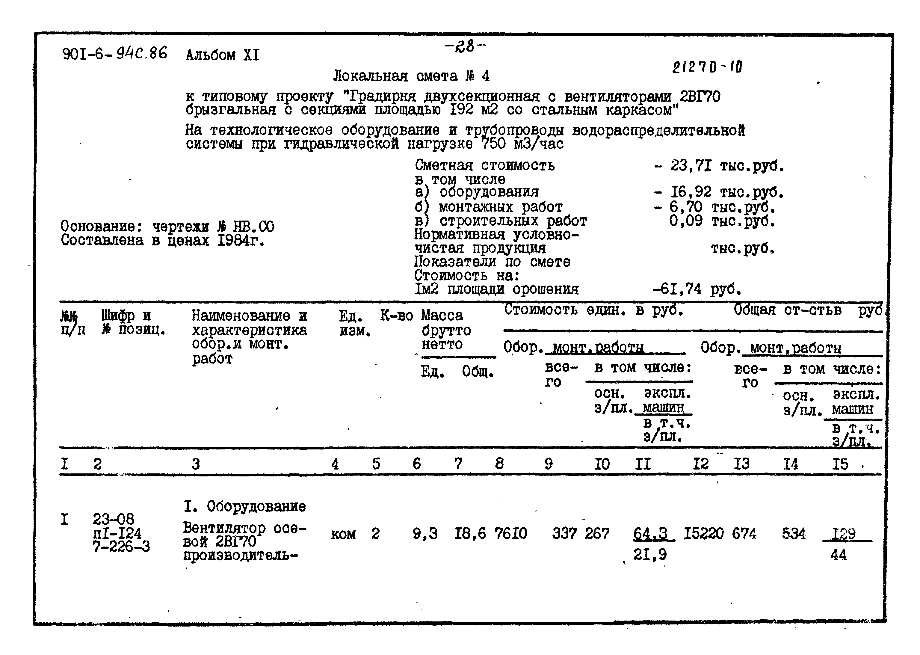 Типовой проект 901-6-94с.86