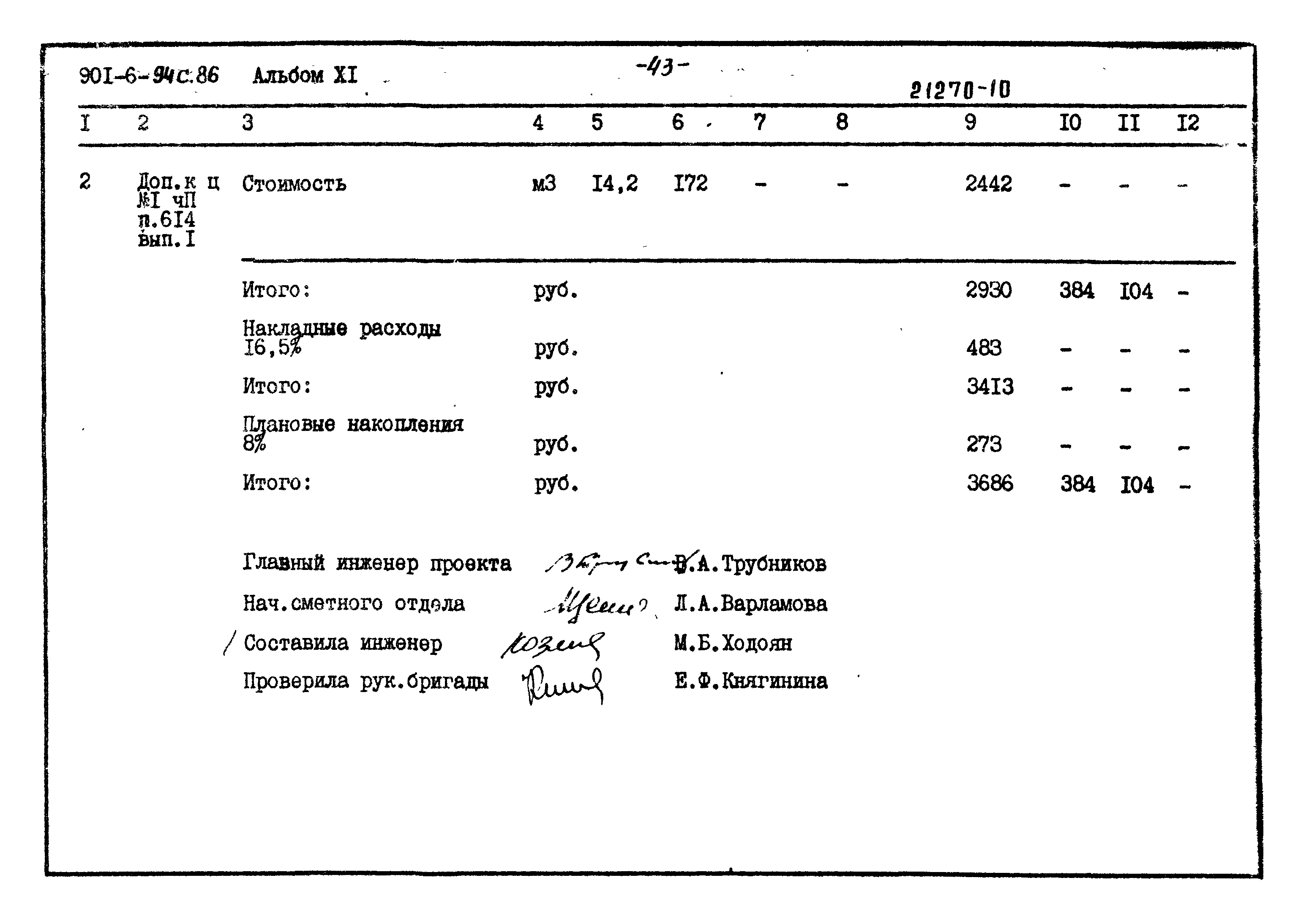 Типовой проект 901-6-94с.86