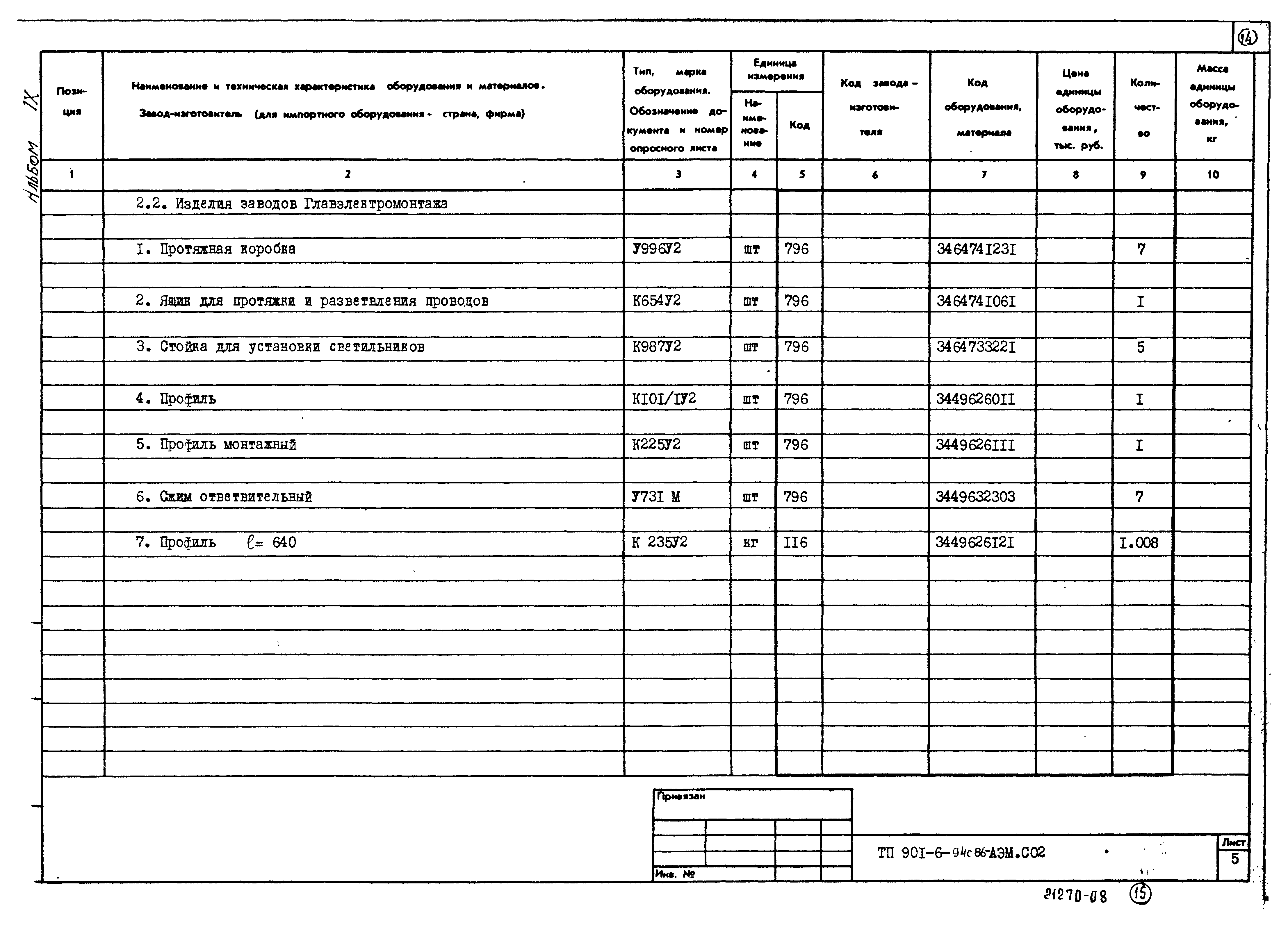 Типовой проект 901-6-94с.86