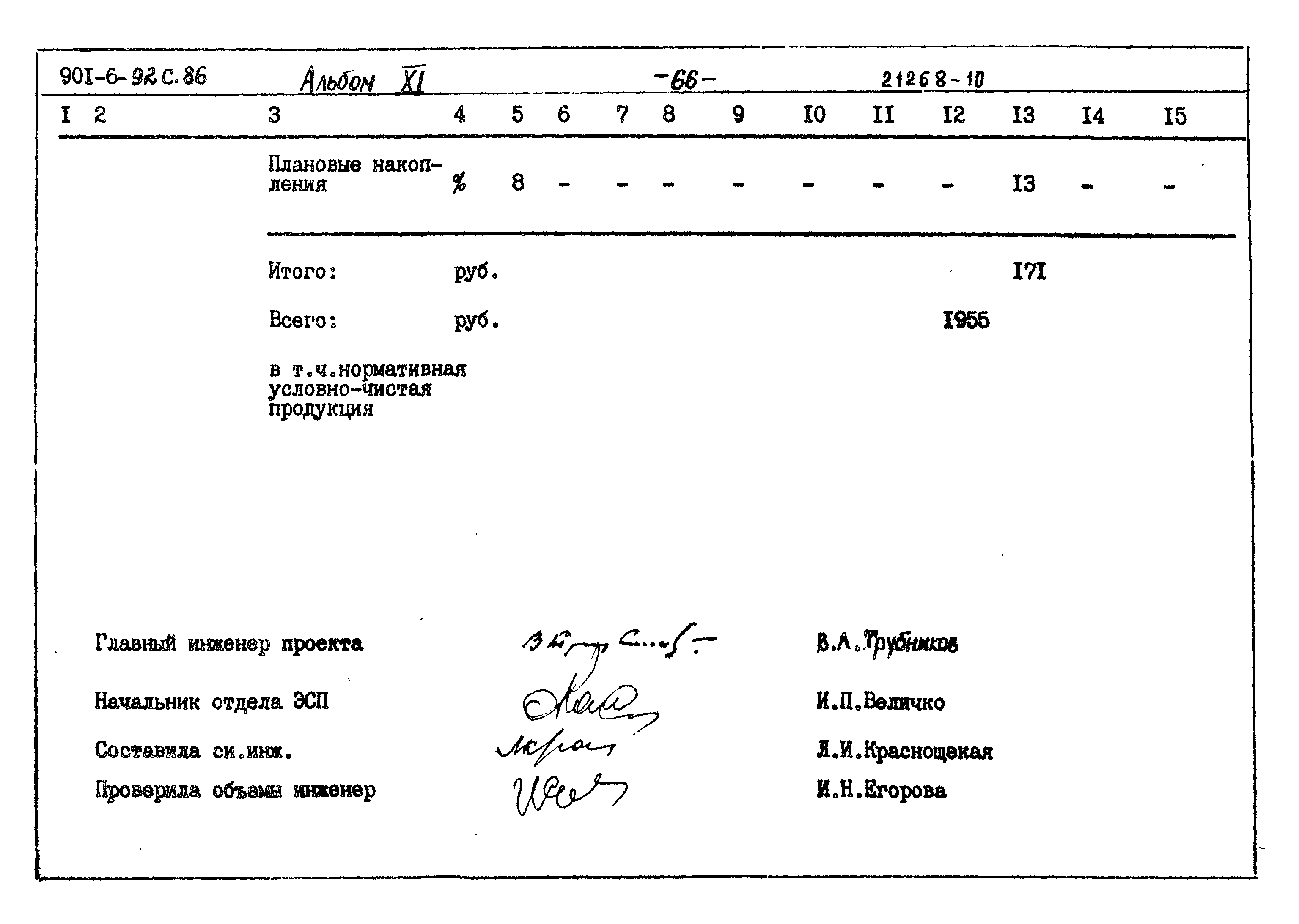 Типовой проект 901-6-92с.86