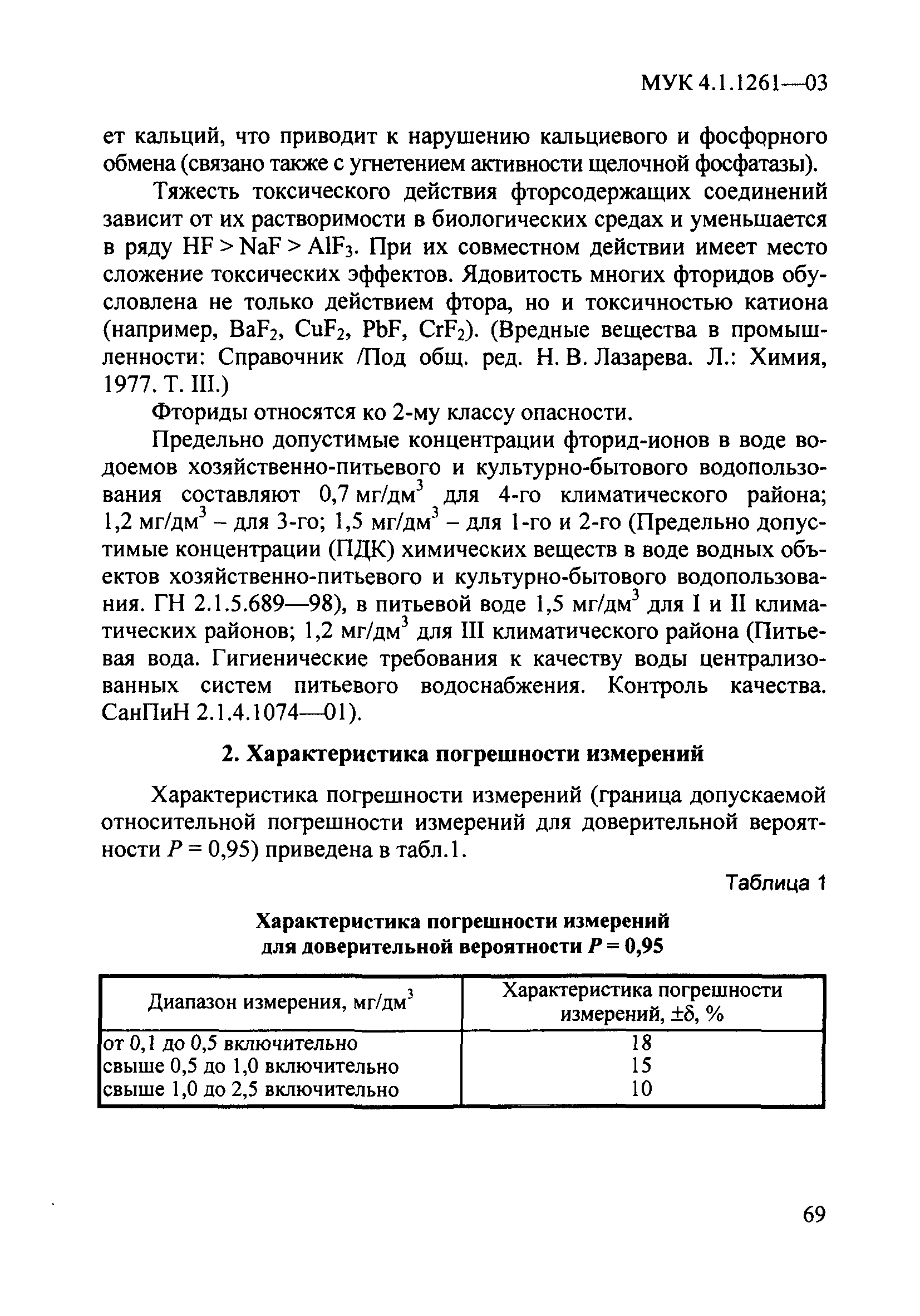 МУК 4.1.1261-03