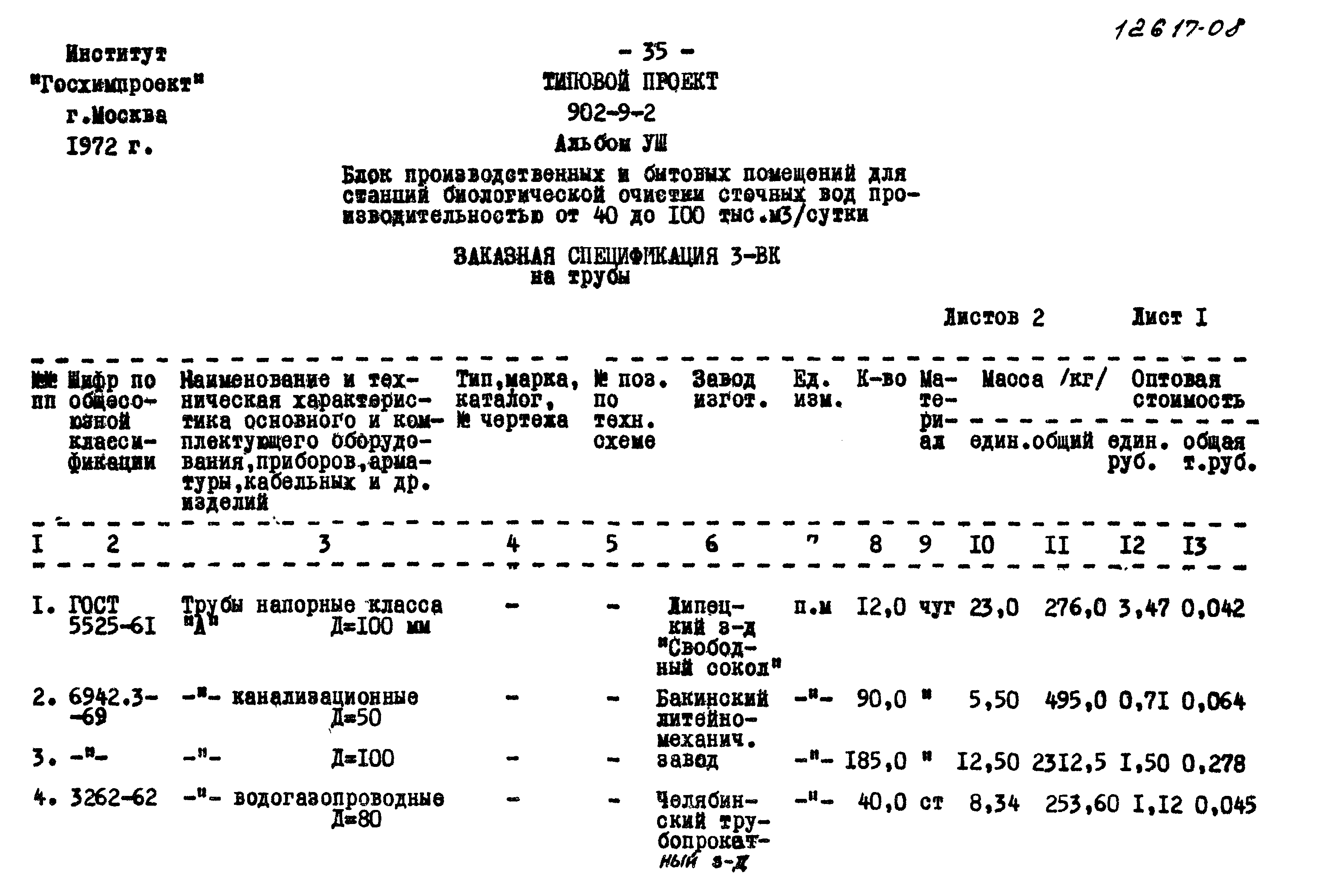 Типовой проект 902-9-2