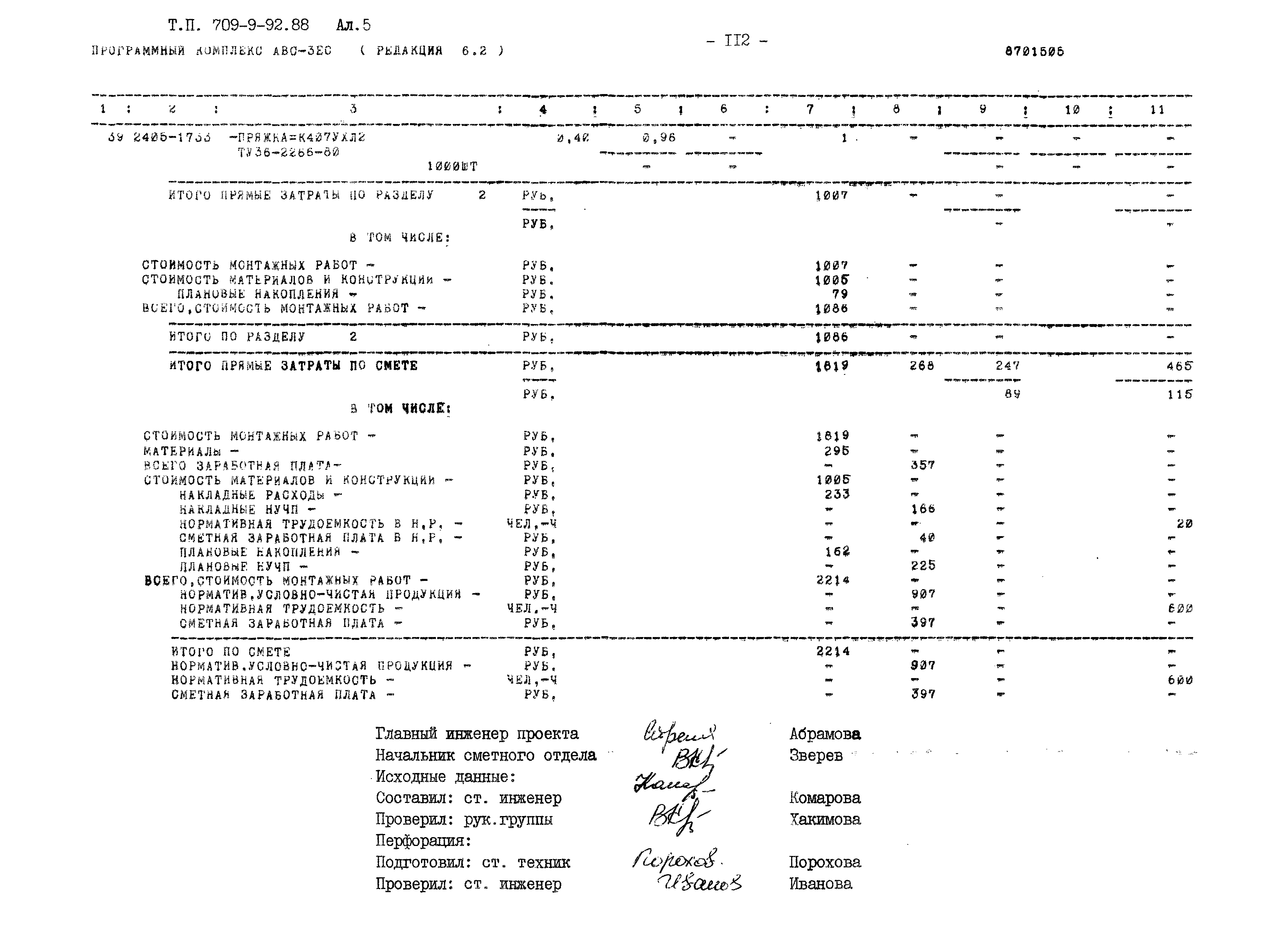 Типовой проект 709-9-92.88