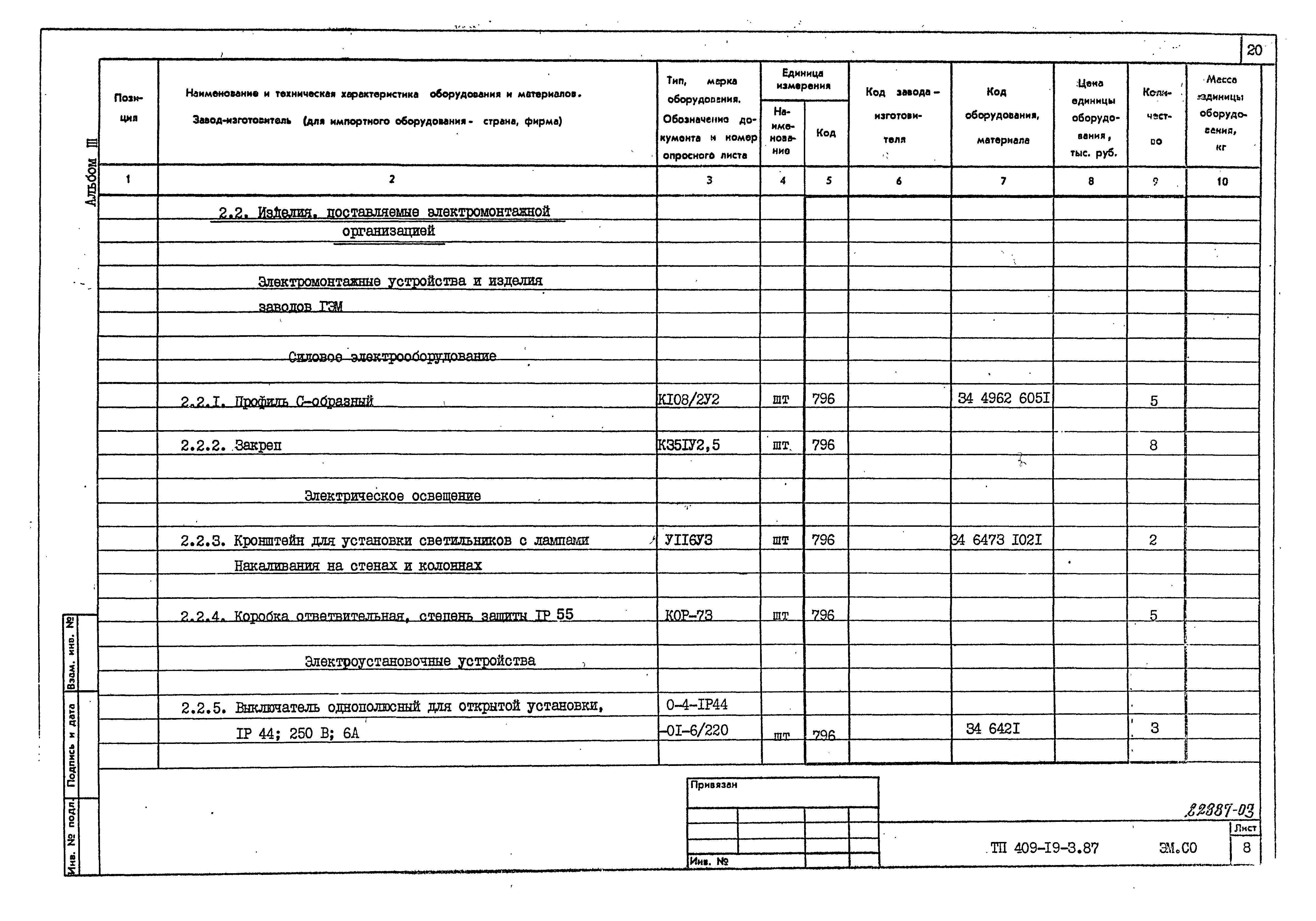 Типовой проект 409-19-3.87