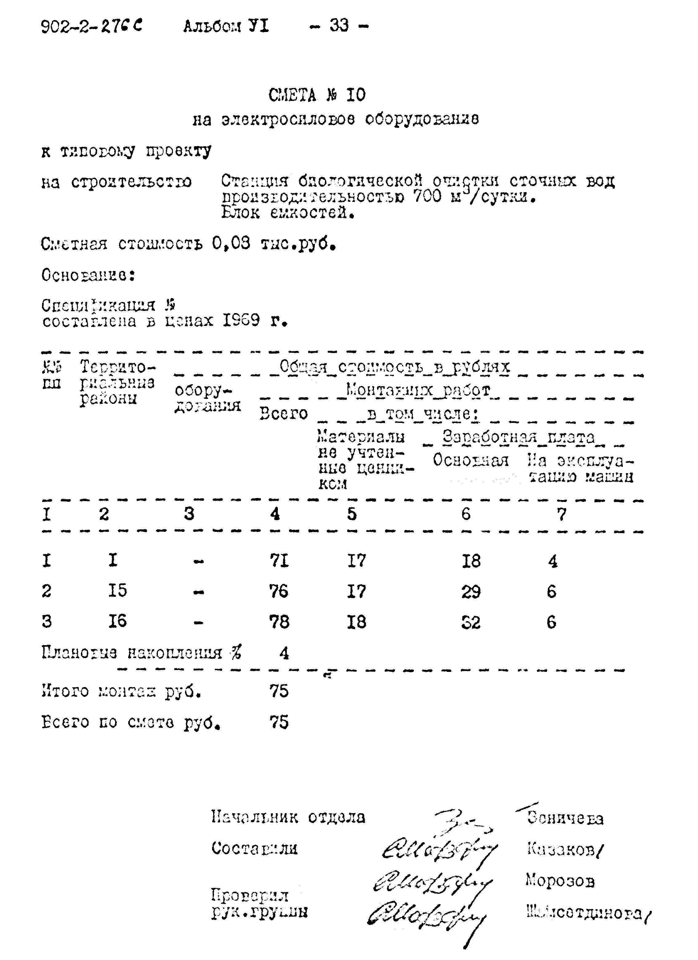 Типовой проект 902-2-276с