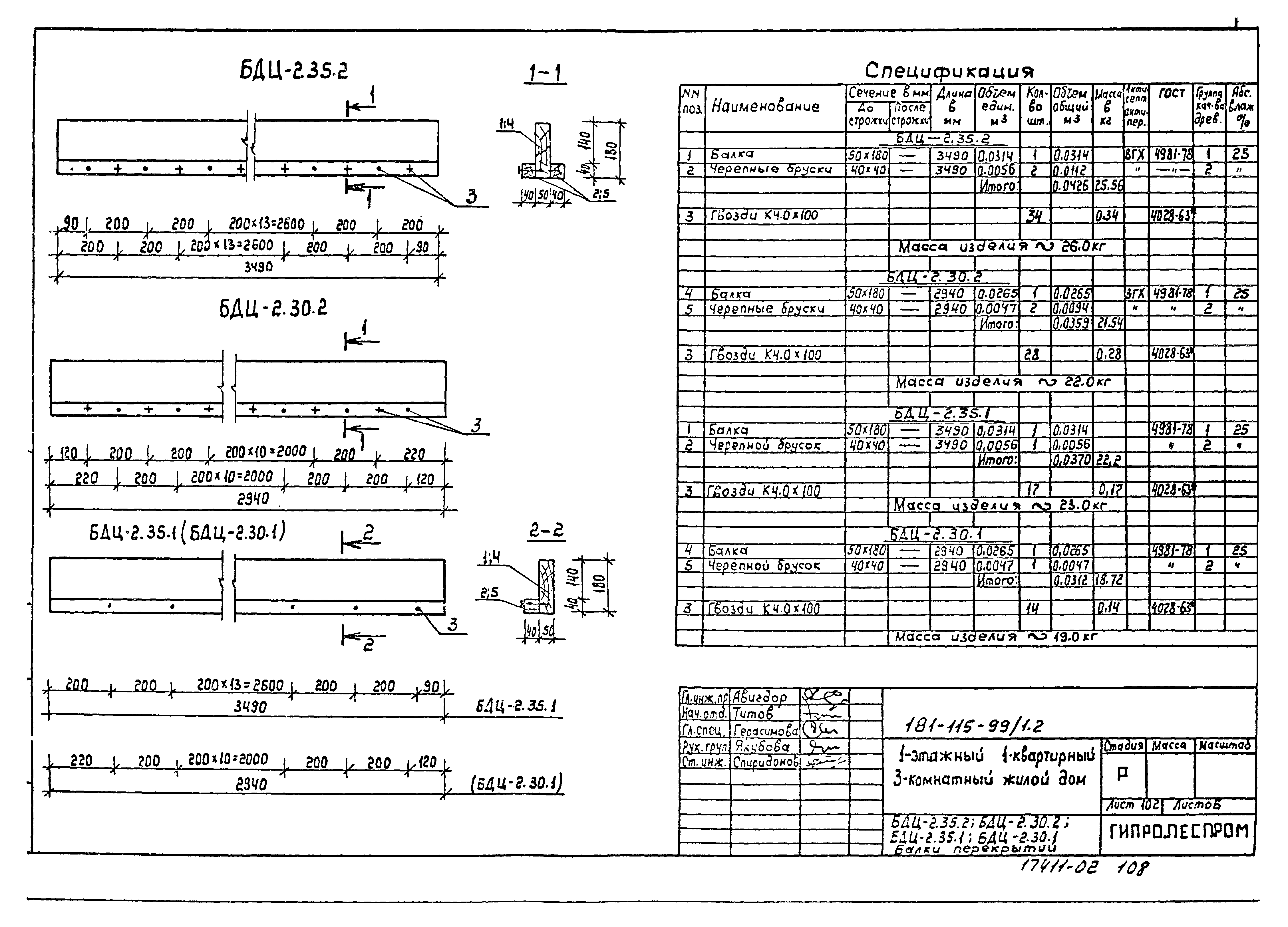 Типовой проект 181-115-99/1.2