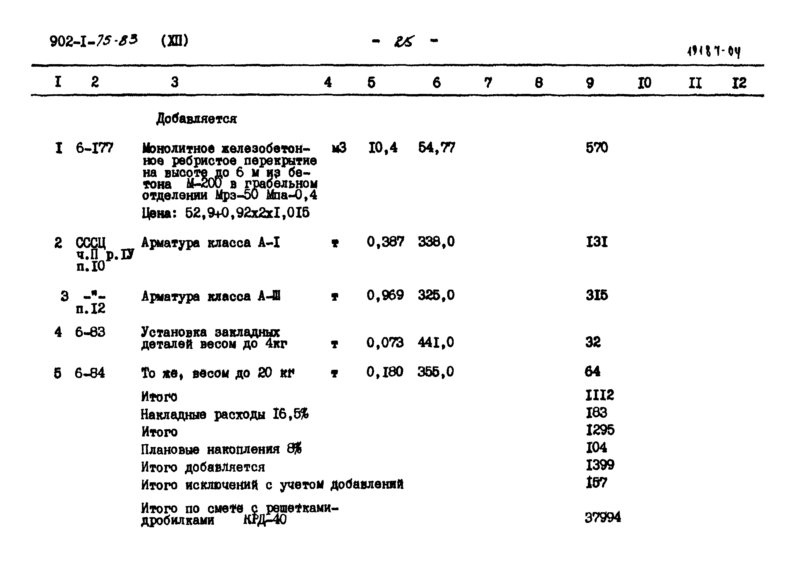 Типовой проект 902-1-75.83