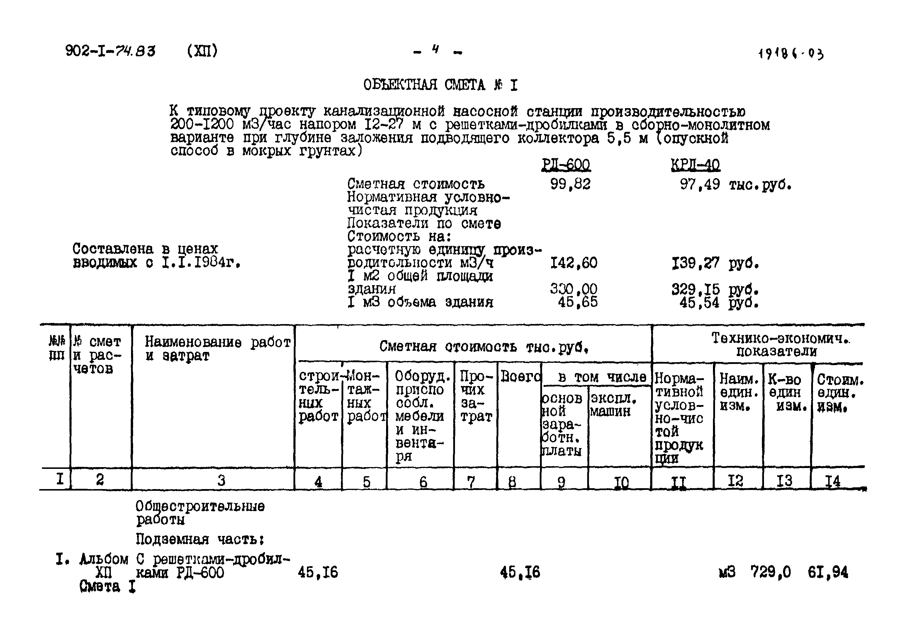 Типовой проект 902-1-74.83