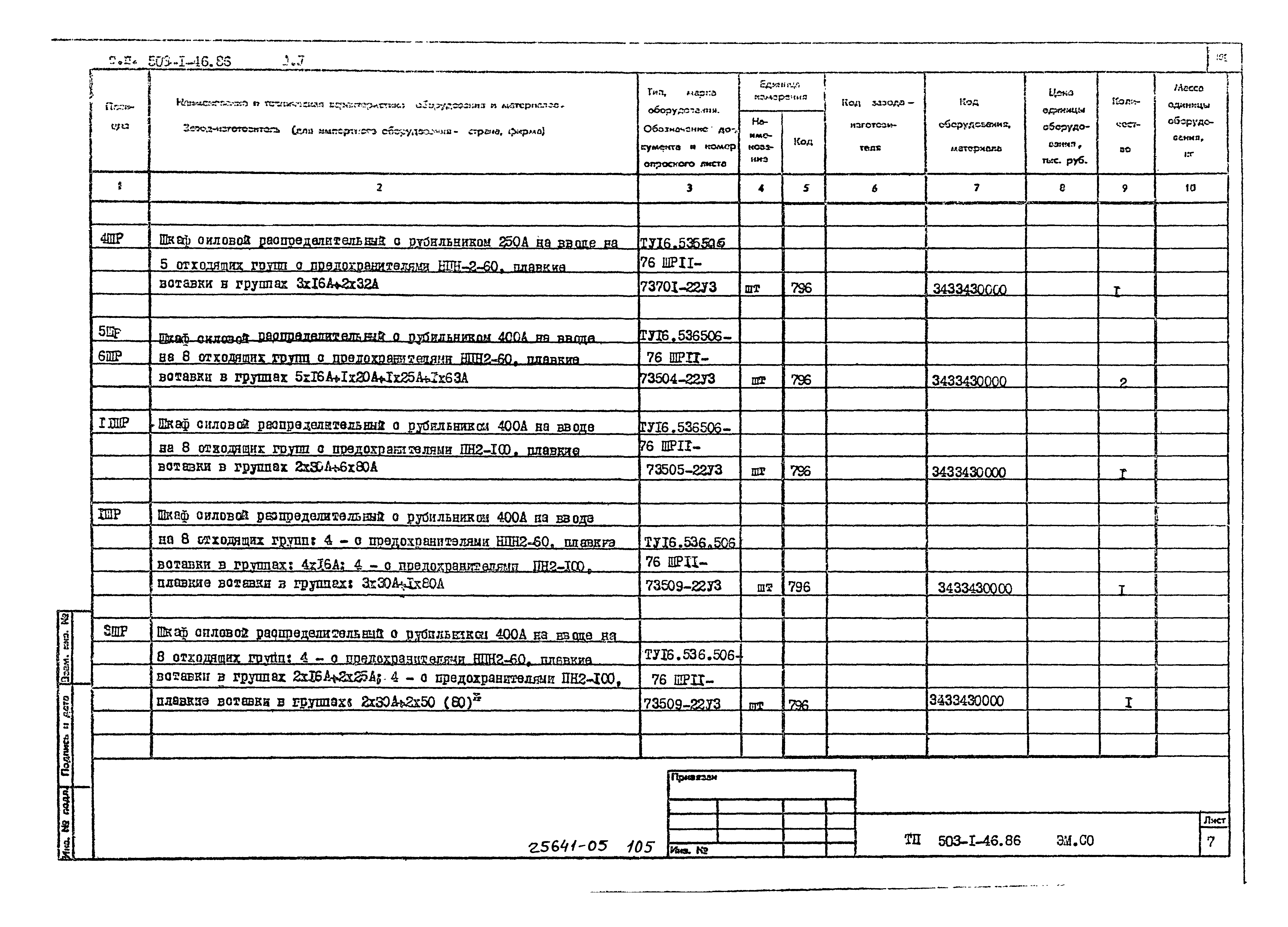 Типовой проект 503-1-46.86