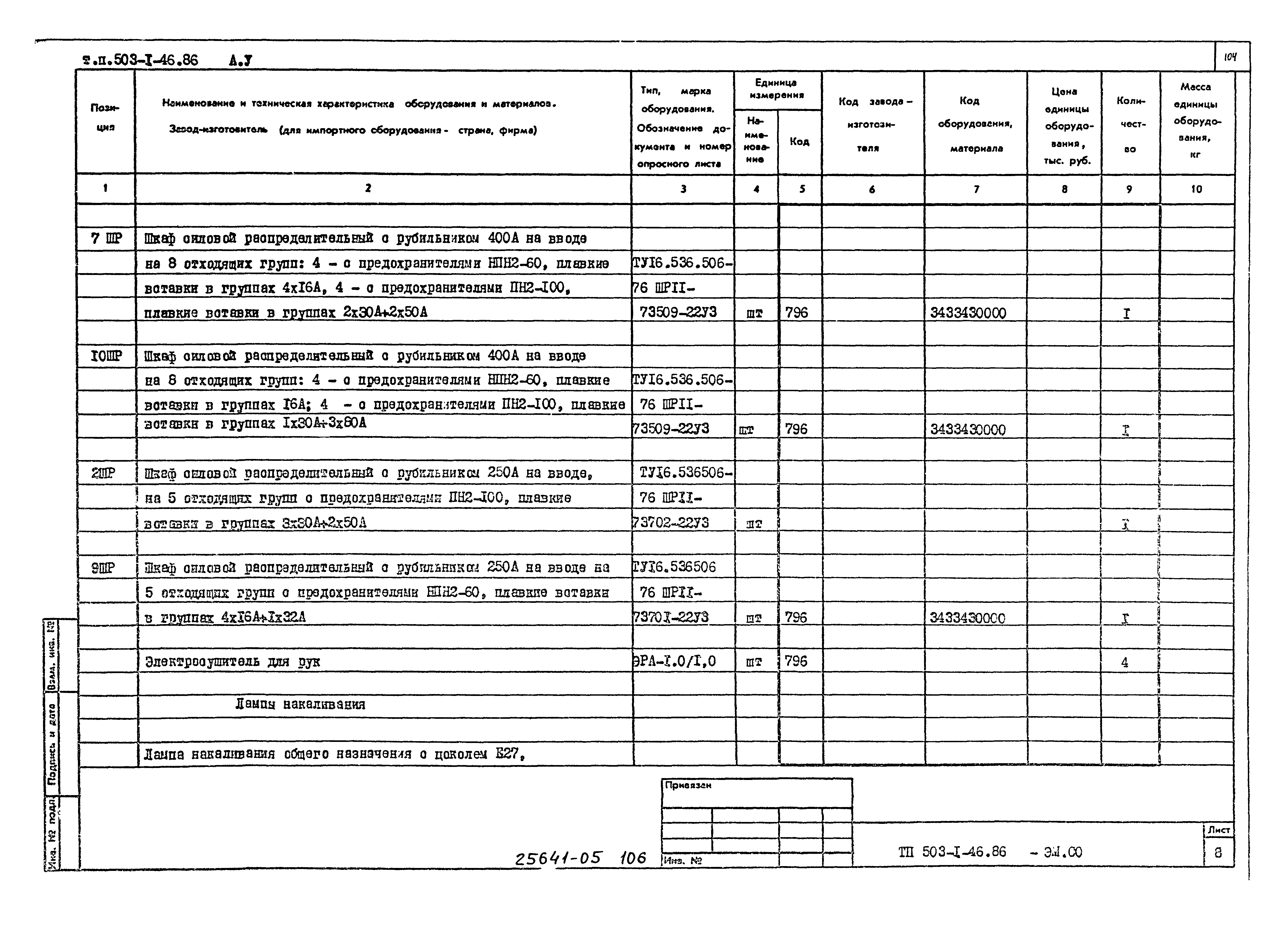 Типовой проект 503-1-46.86