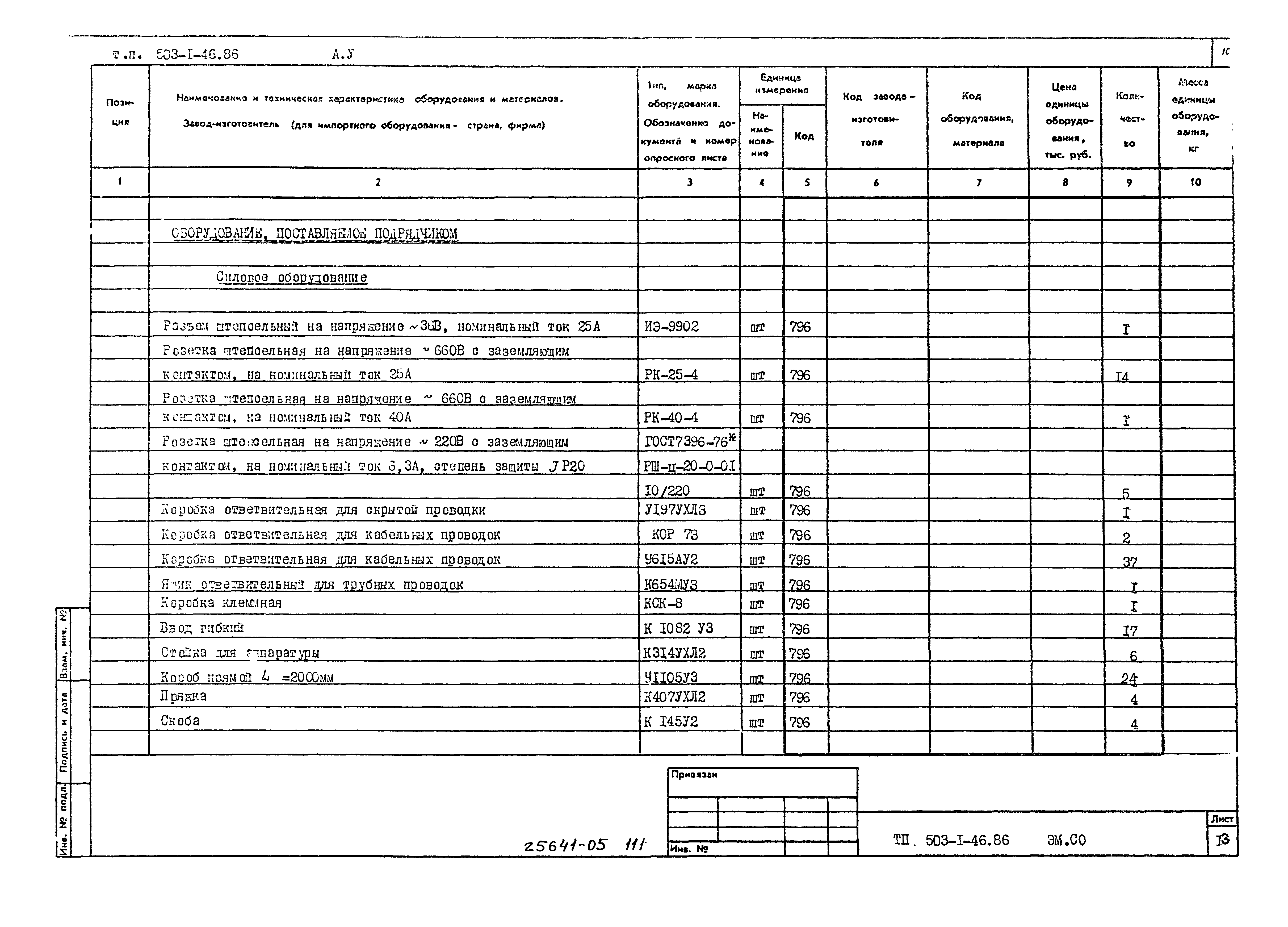 Типовой проект 503-1-46.86