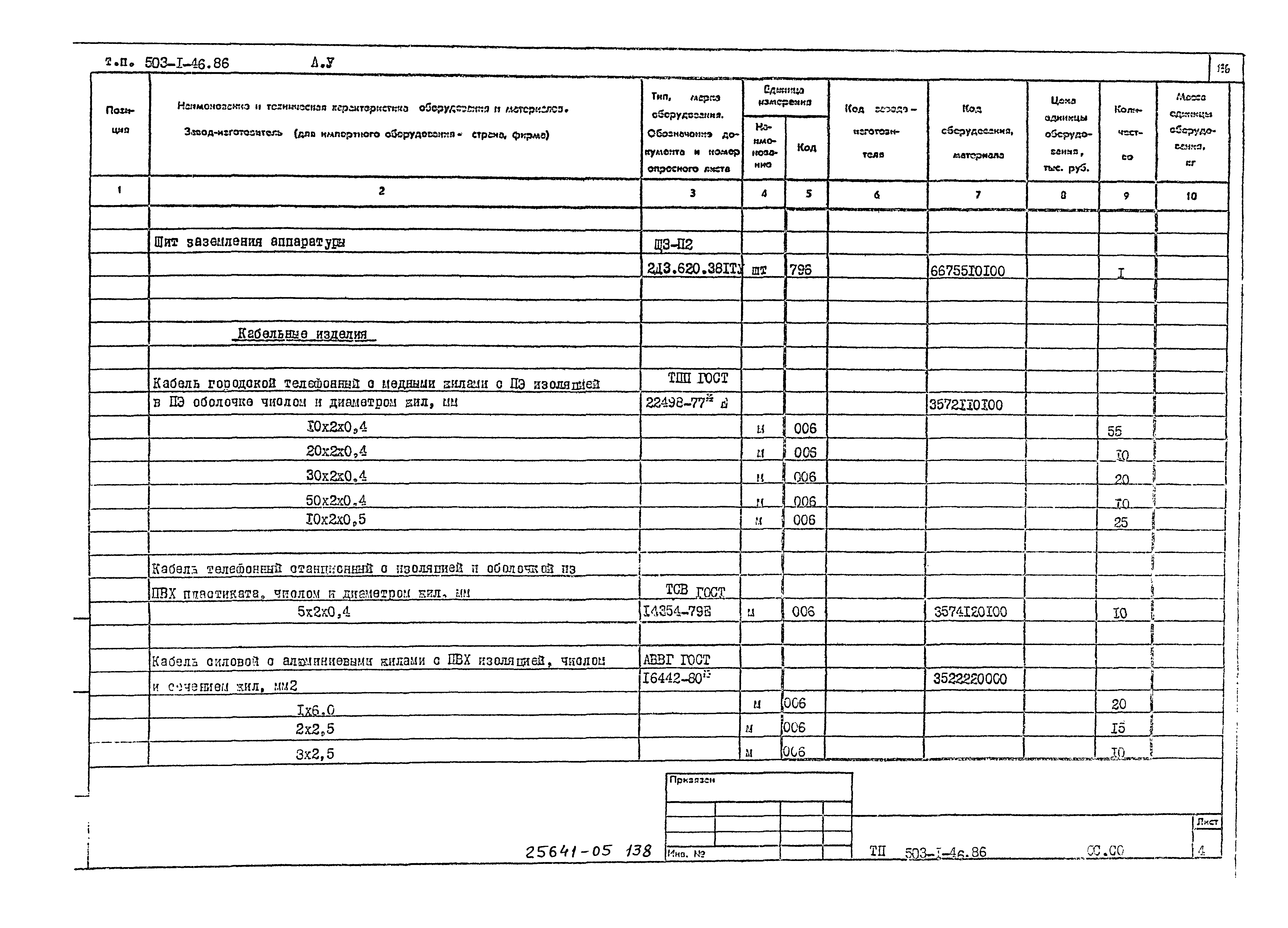 Типовой проект 503-1-46.86