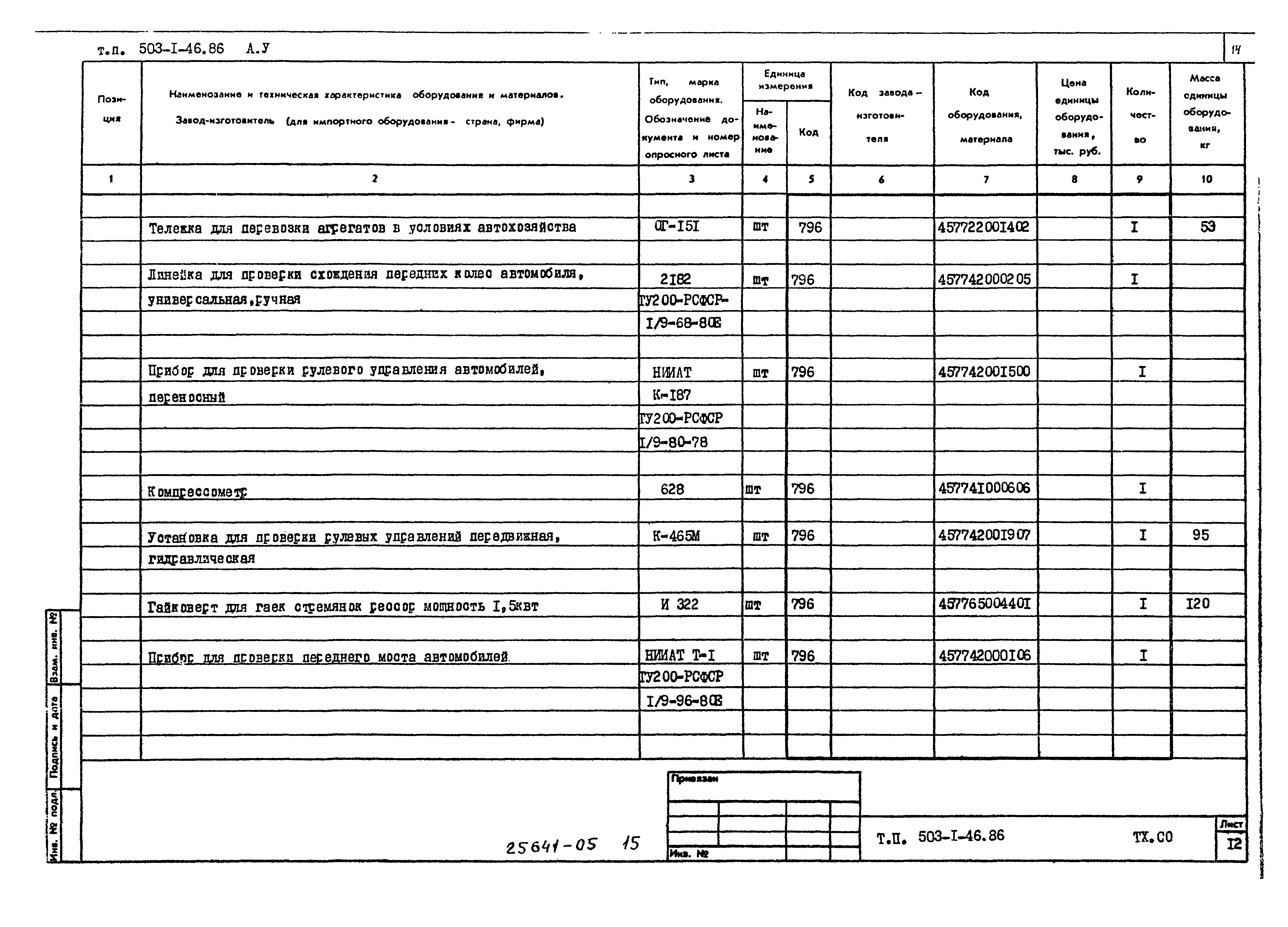 Типовой проект 503-1-46.86