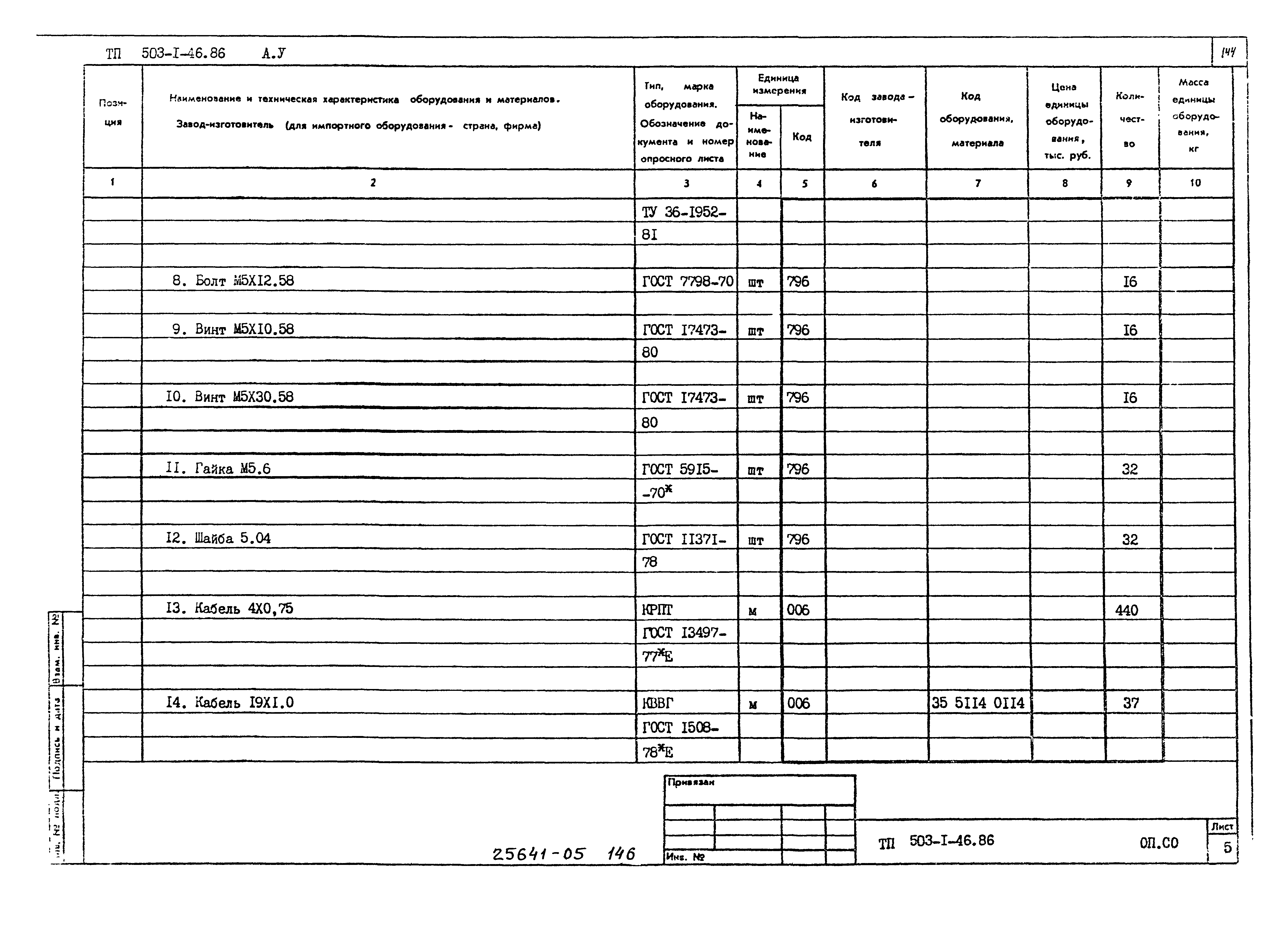 Типовой проект 503-1-46.86