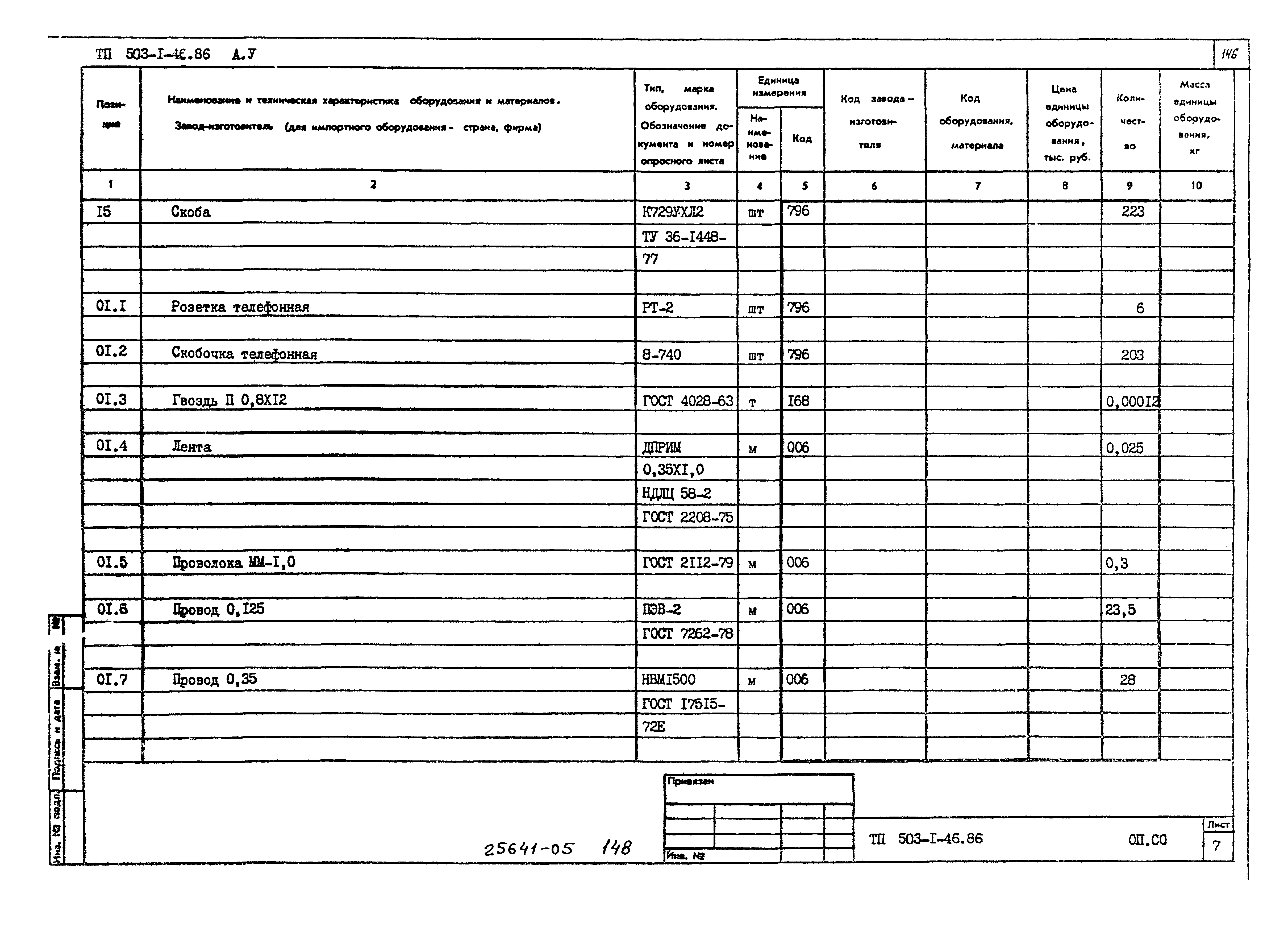 Типовой проект 503-1-46.86