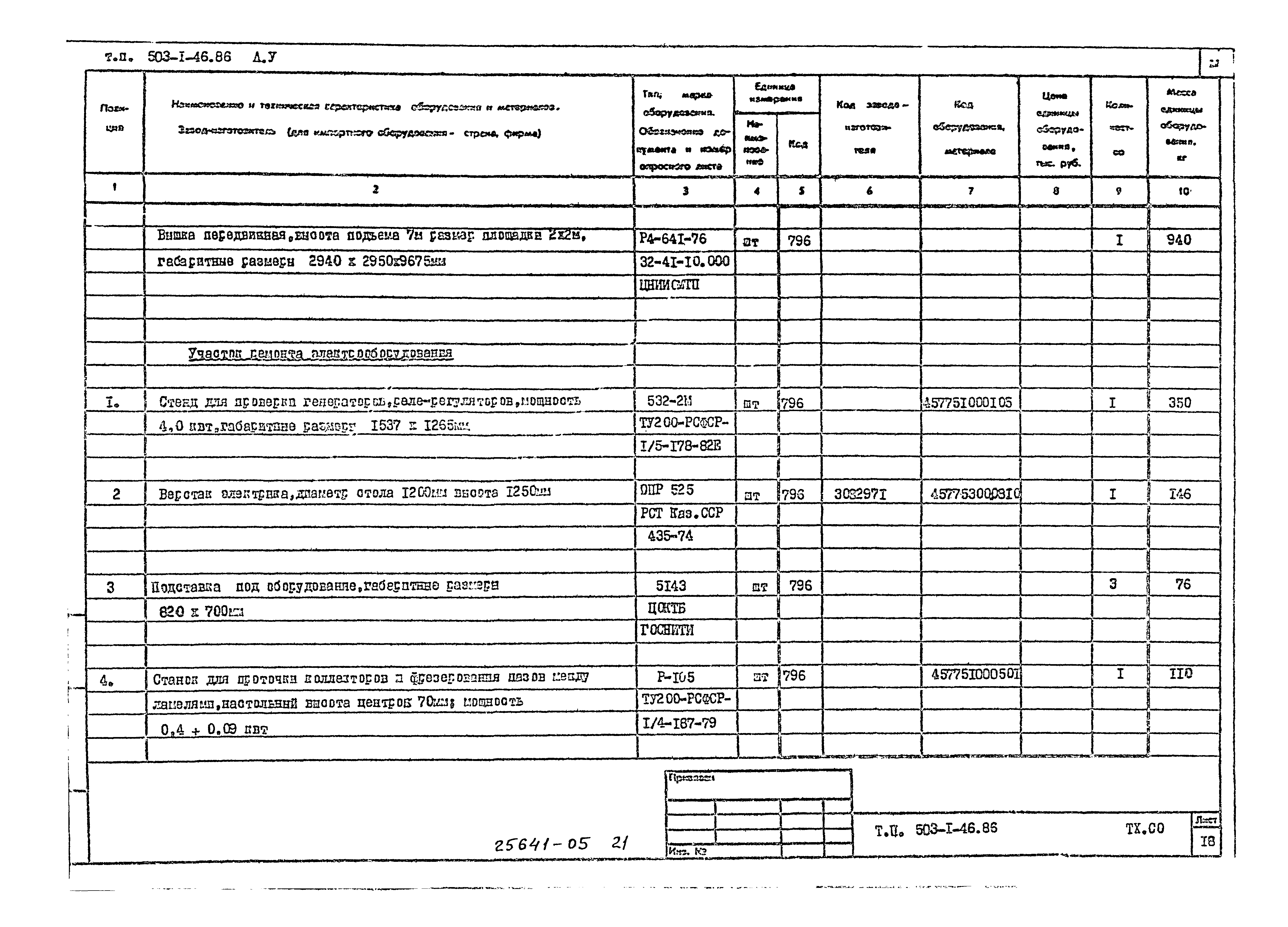 Типовой проект 503-1-46.86