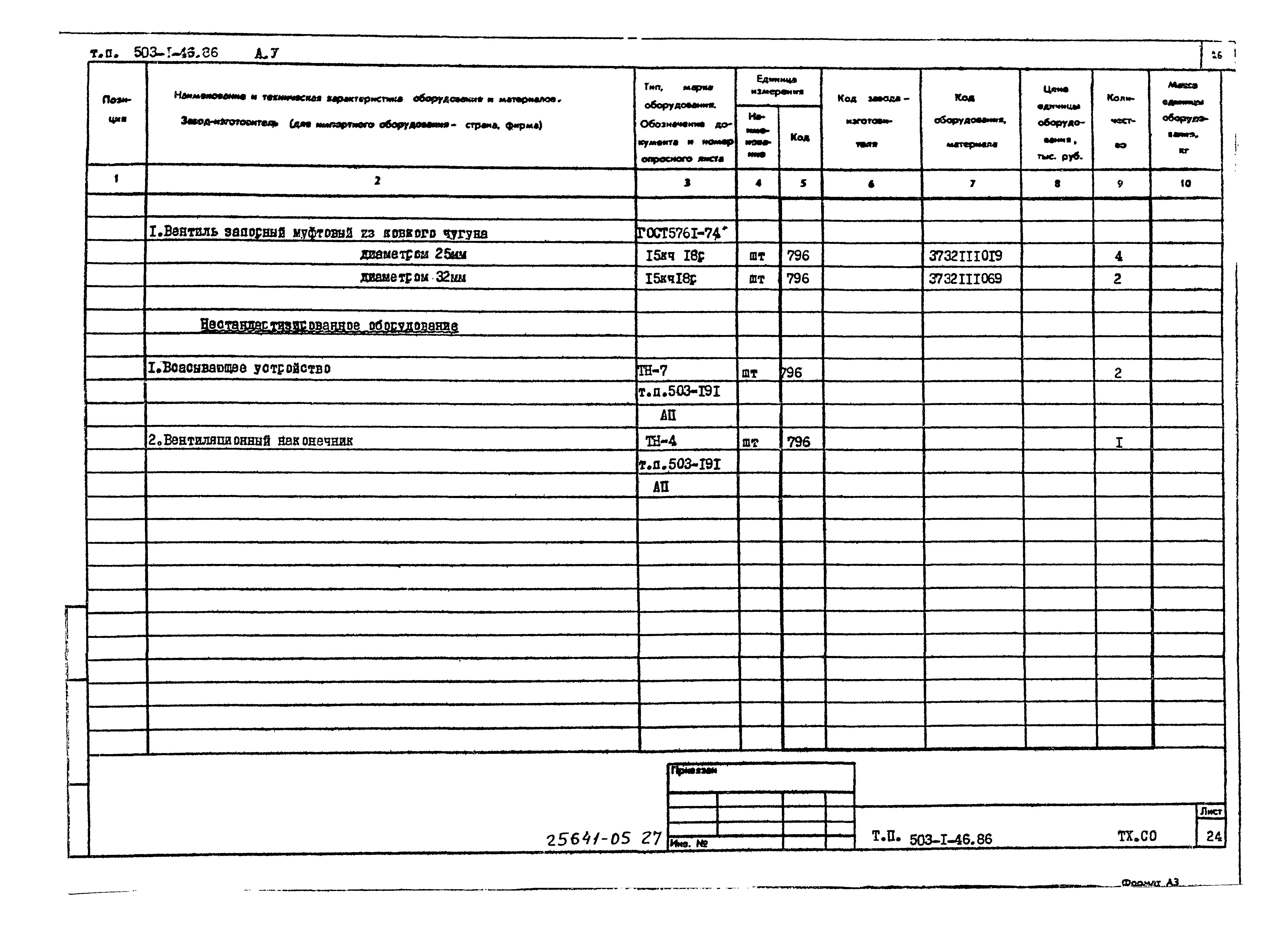 Типовой проект 503-1-46.86