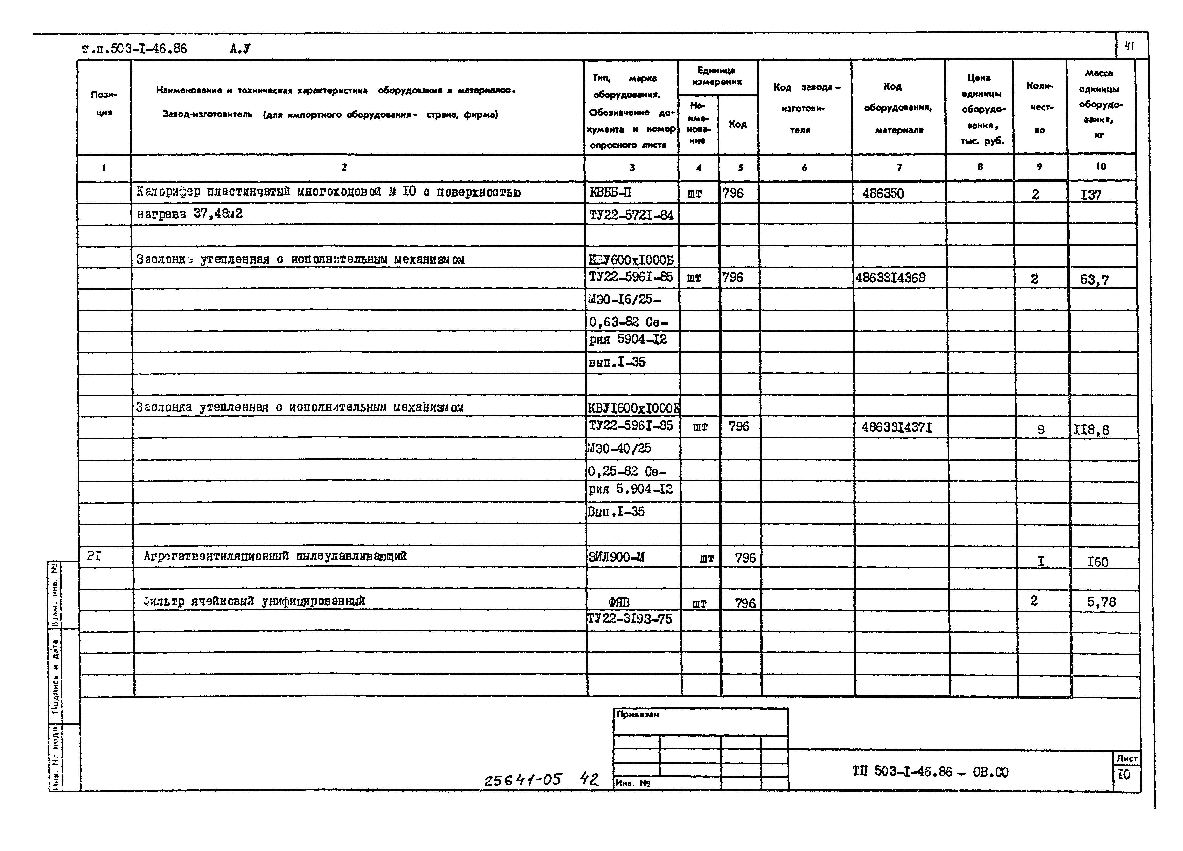 Типовой проект 503-1-46.86