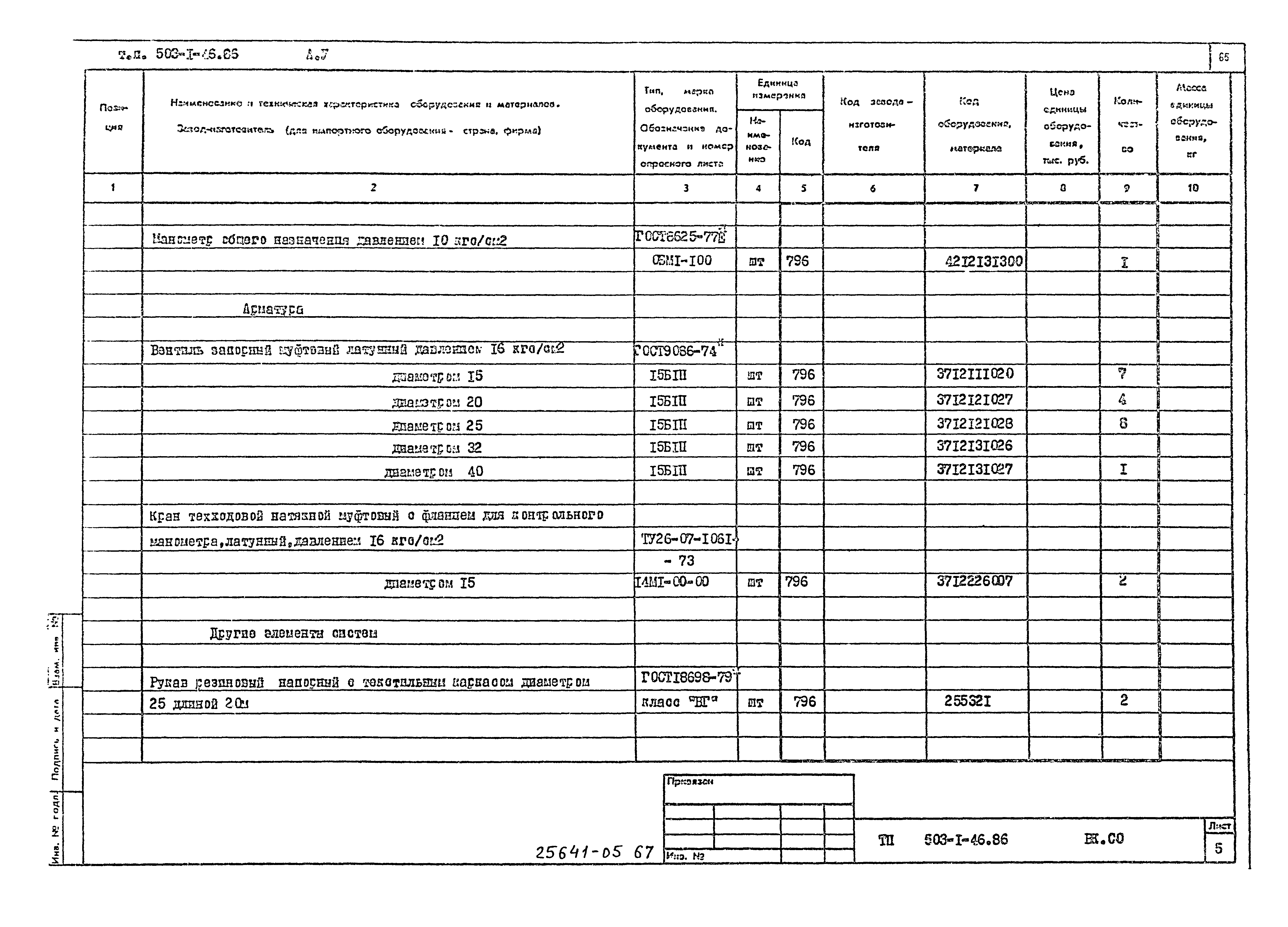 Типовой проект 503-1-46.86