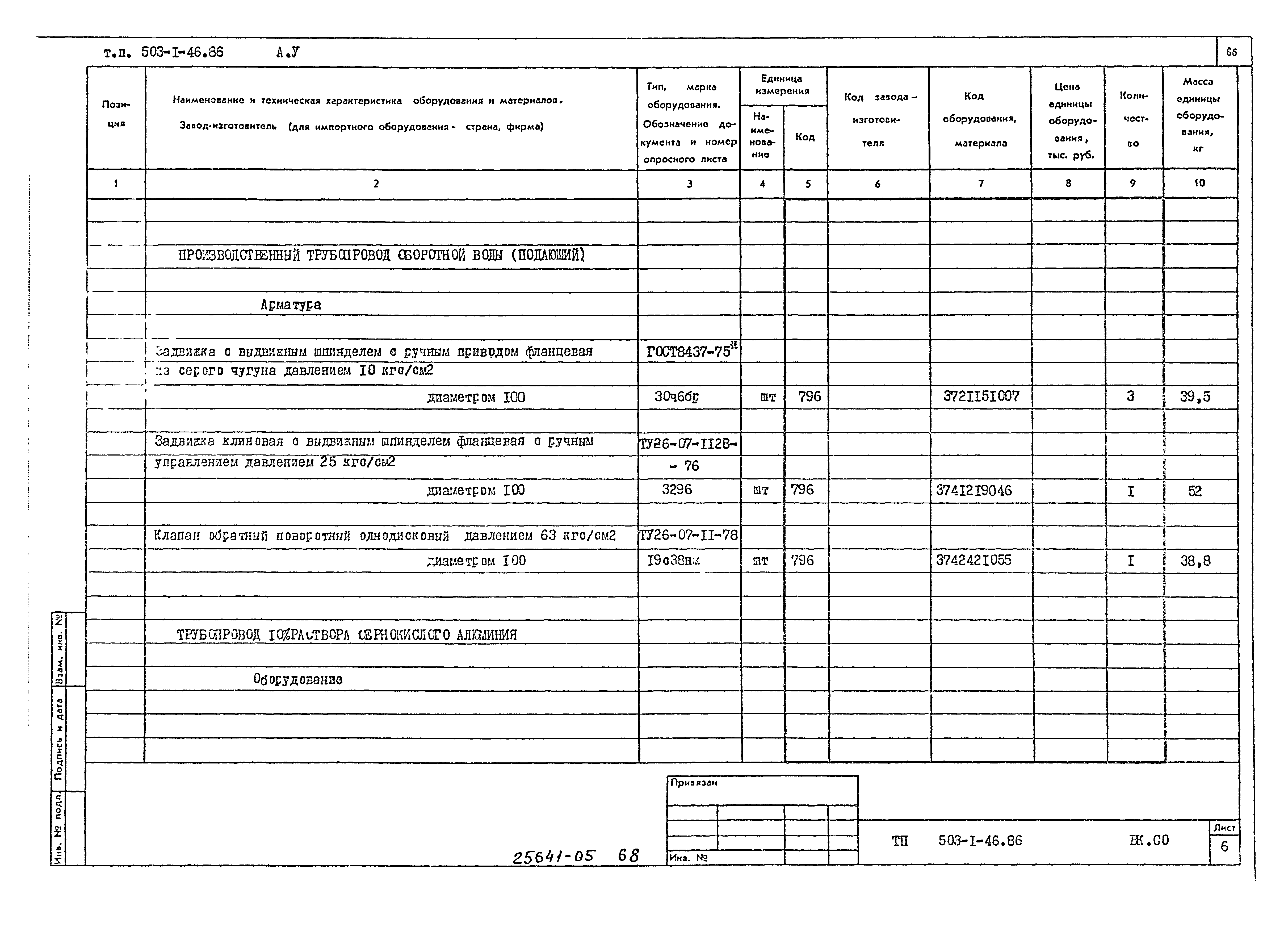 Типовой проект 503-1-46.86